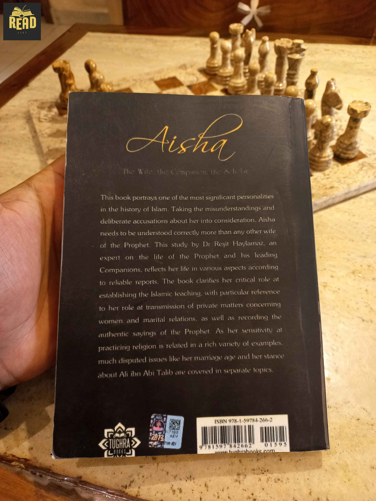 Back cover of Aisha: The Wife, The Companion, The Scholar by Resit Haylamaz