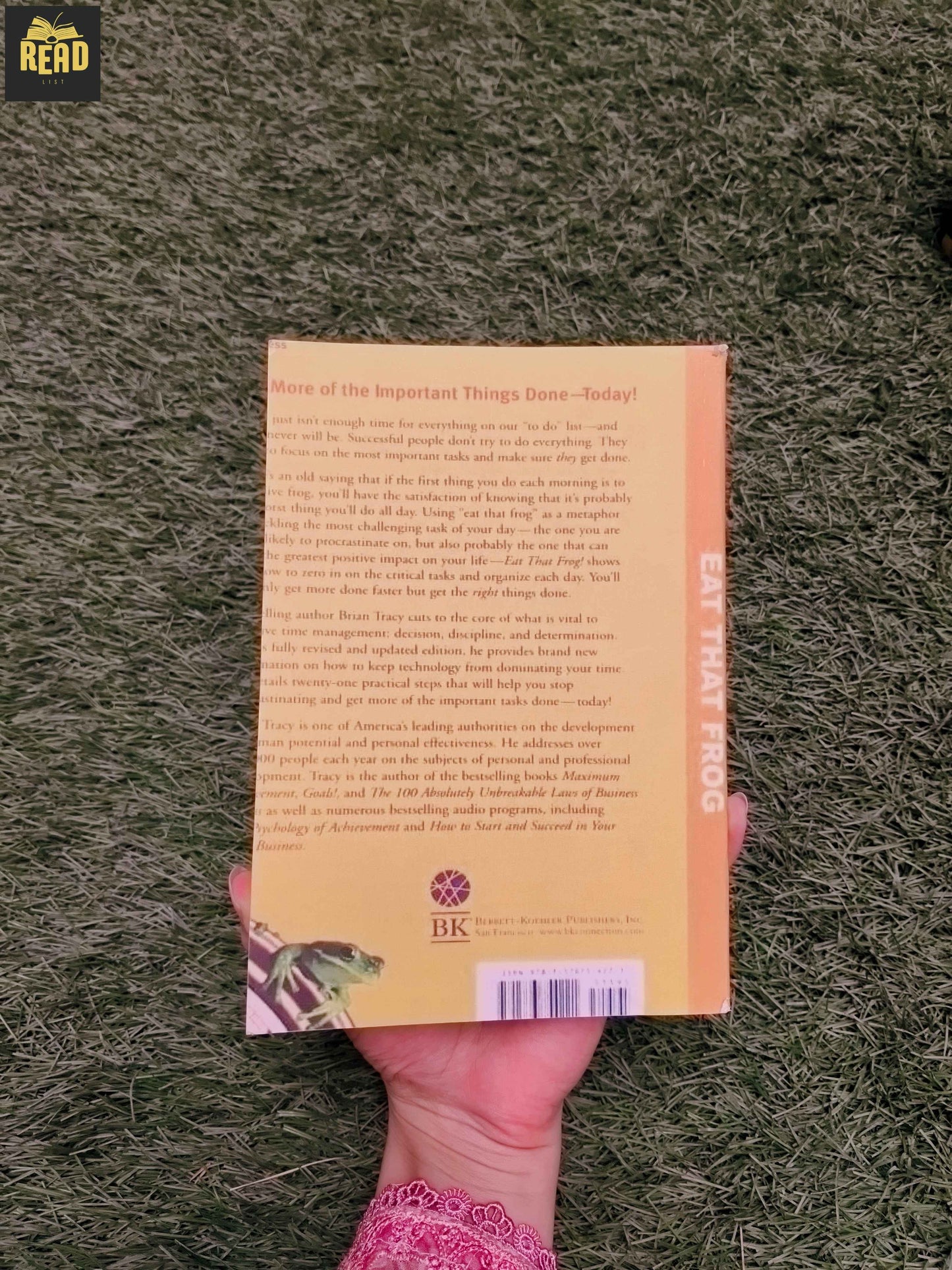 Eat That Frog by Brian Tracy back cover