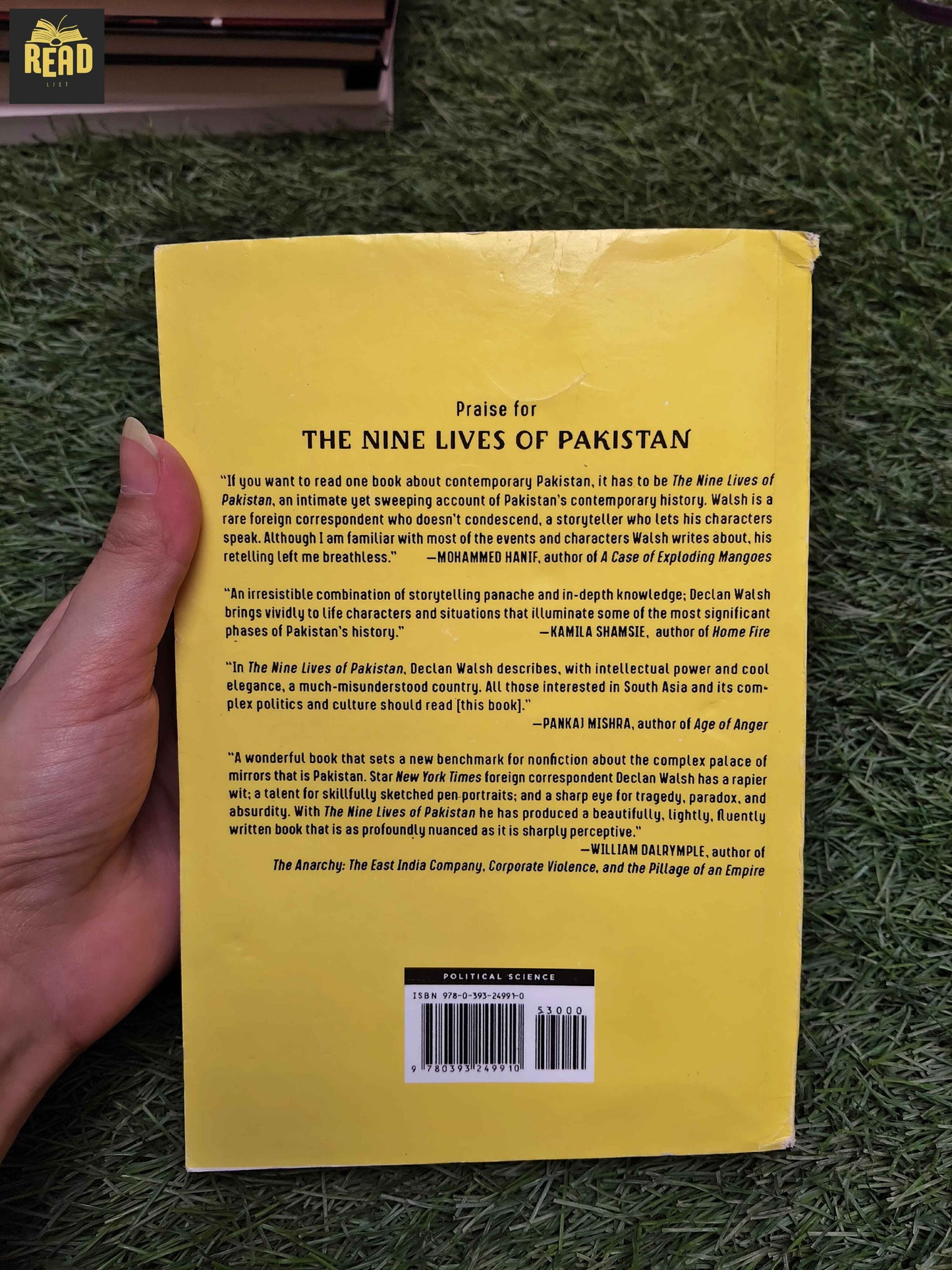 The Nine Lives of Pakistan by Declan Walsh back cover