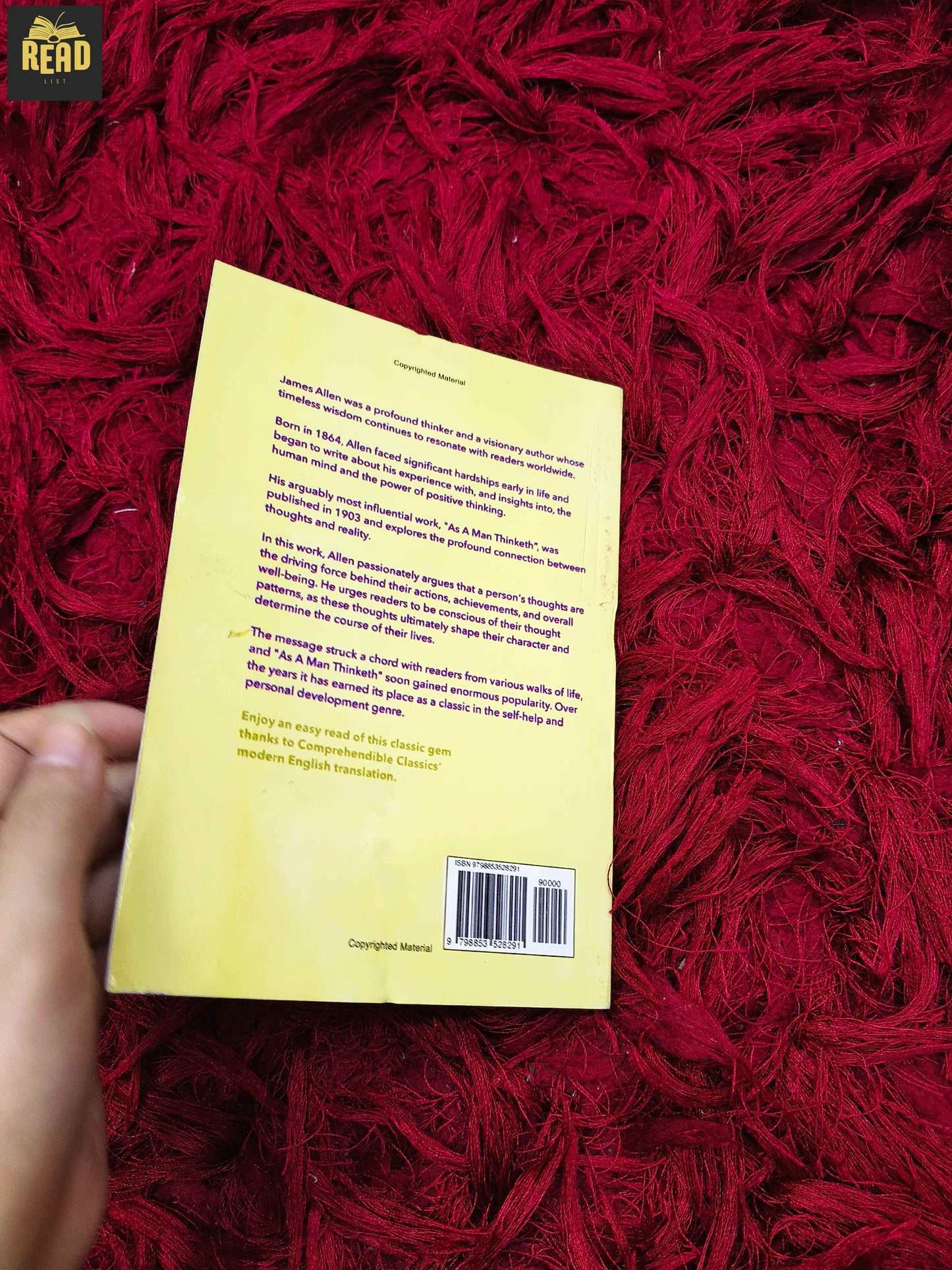 As a Man Thinketh by James Allen back cover