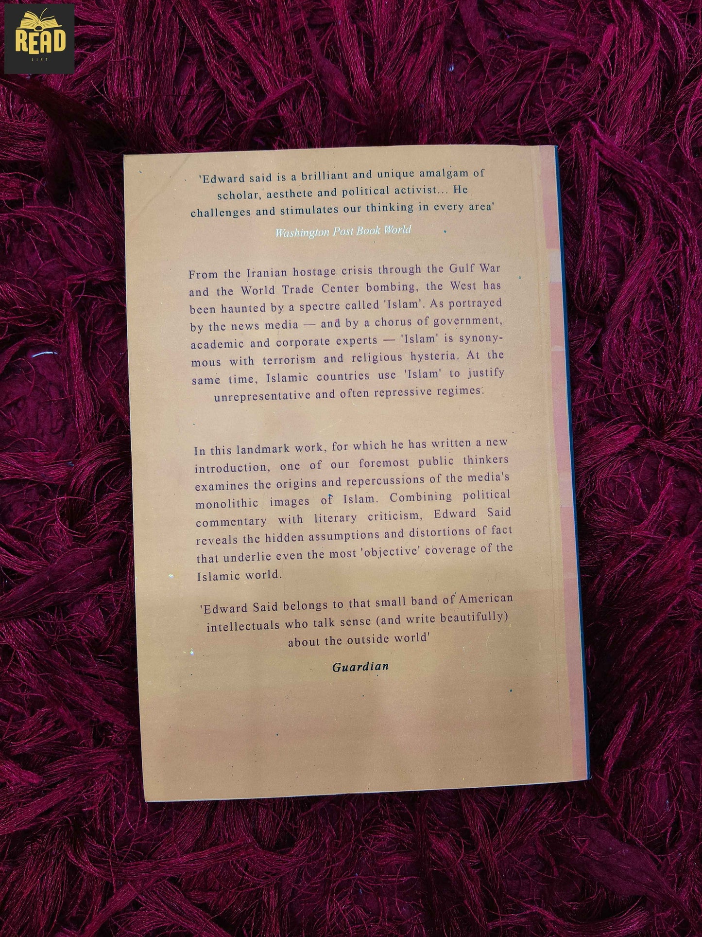 Covering Islam by Edward W. Said back cover