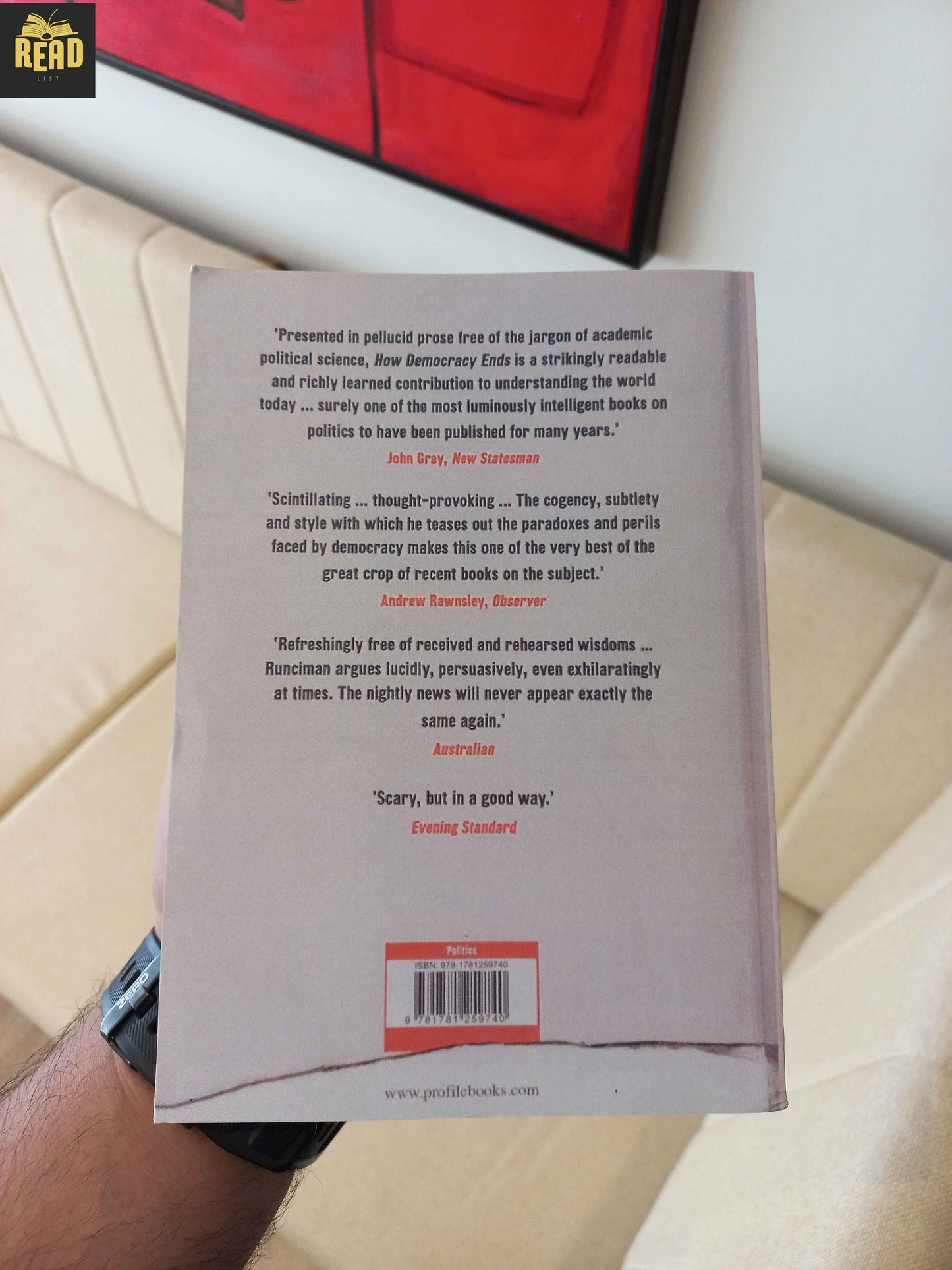 How Democracy Ends by David Runciman back cover