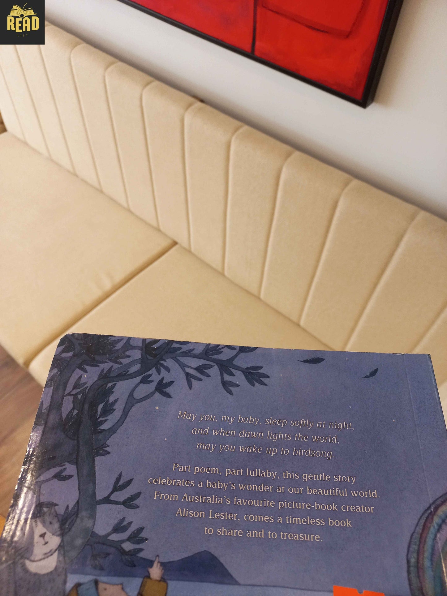 Kissed by the Moon by Alison Lester back cover
