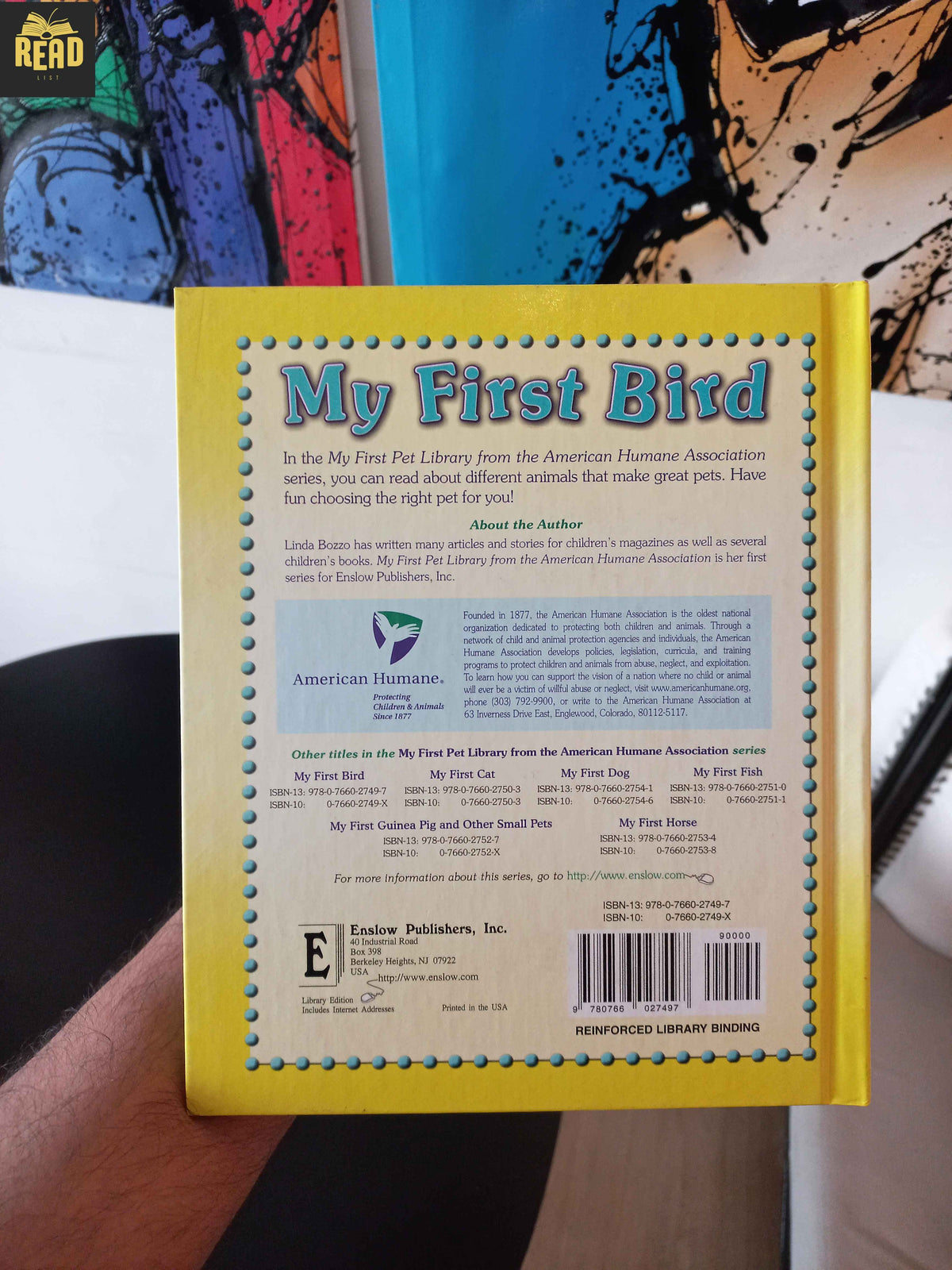 My First Bird by Linda Bozzo back cover