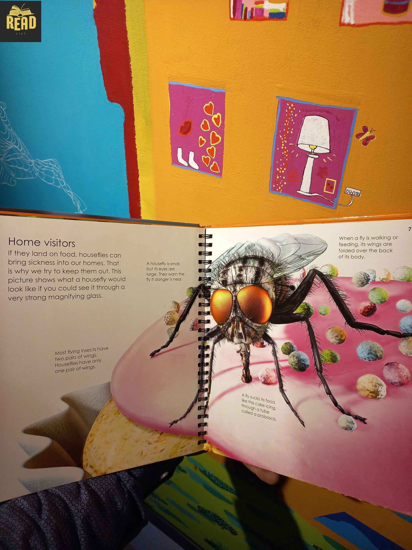 Bugs interactive book inside page with see through pages and fun reveals