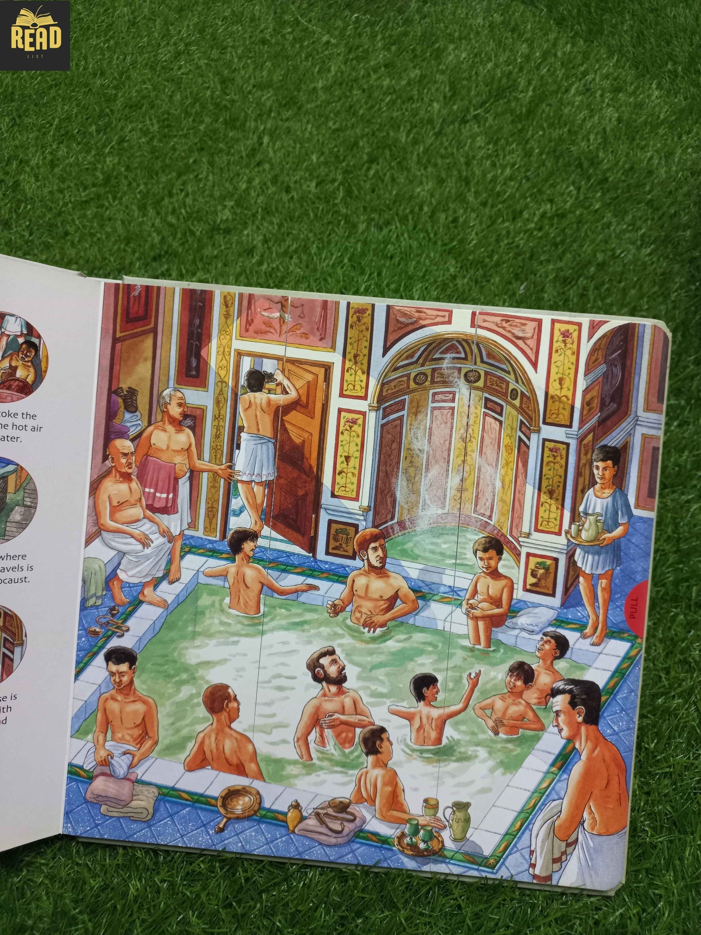 Roman Life Pull-Apart interactive book inside pages revealing ancient Roman life
