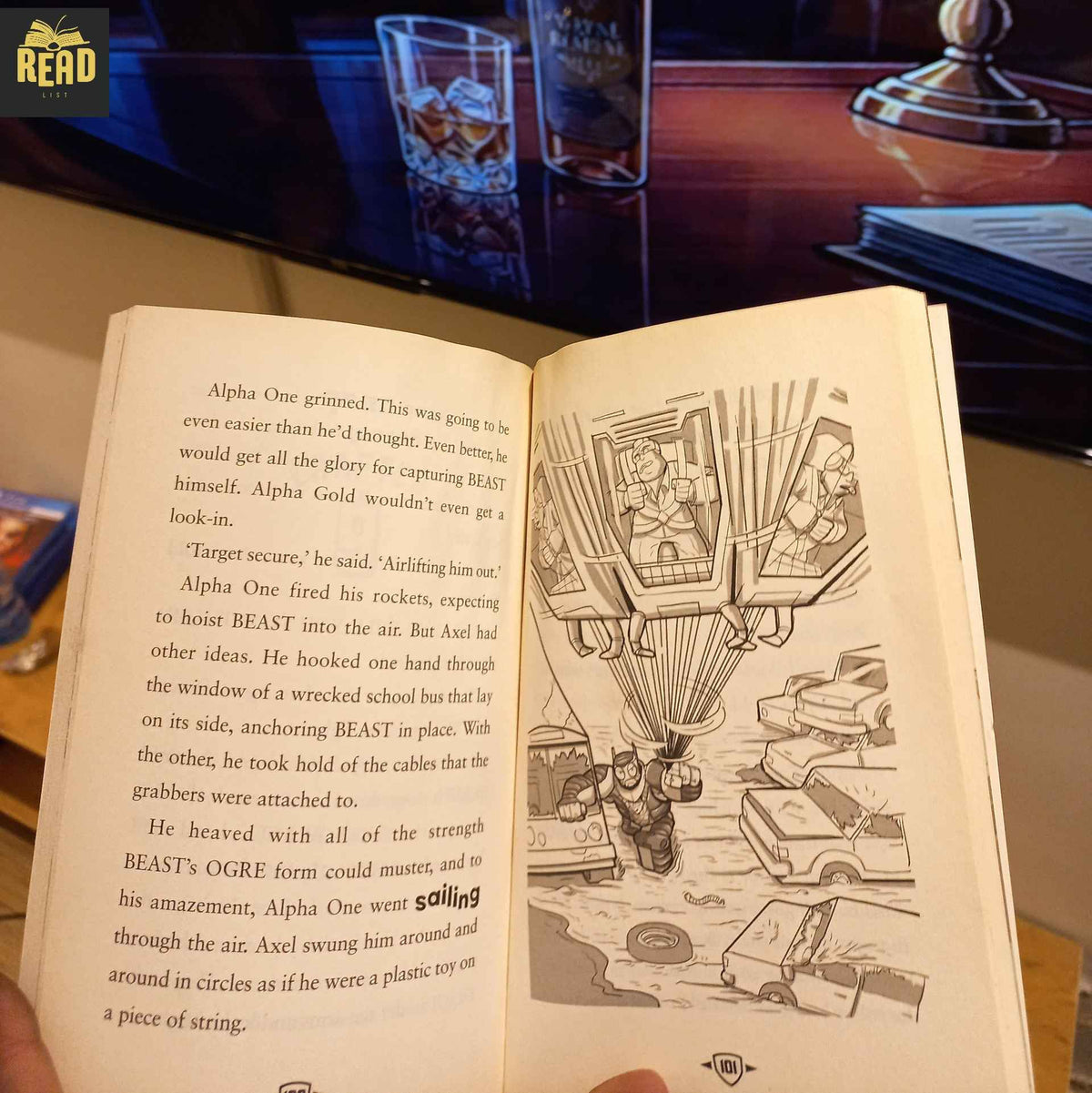 The Grabbem Getaway Axel and Beast illustrated book inside pages
