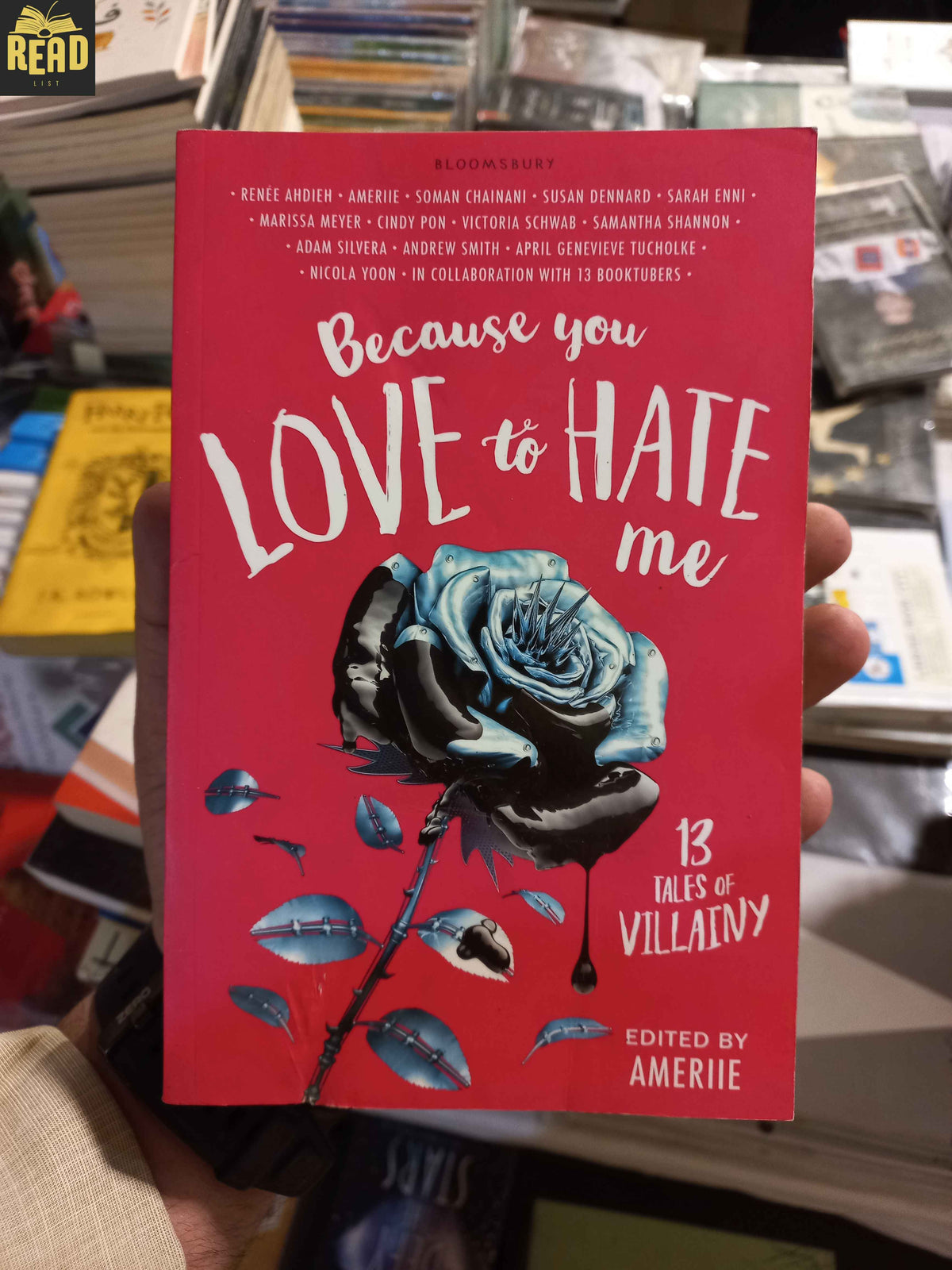 Because You Love to Hate Me 13 Tales of Villainy edited by Ameriie English book front cover