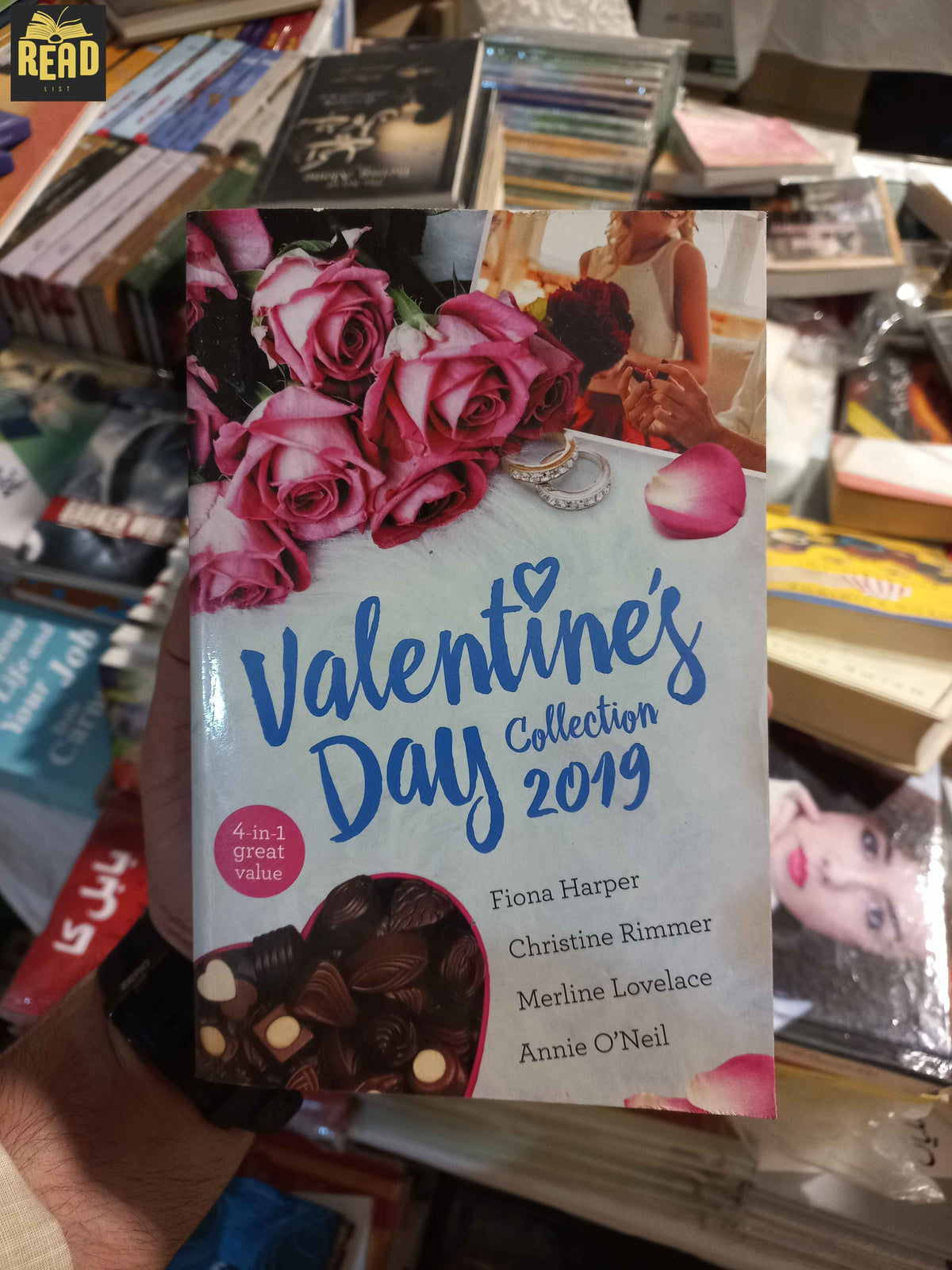 Valentine's Day Collection 2019 4-in-1 romance book by Fiona Harper, Christine Rimmer, Merline Lovelace and Annie O'Neil front cover