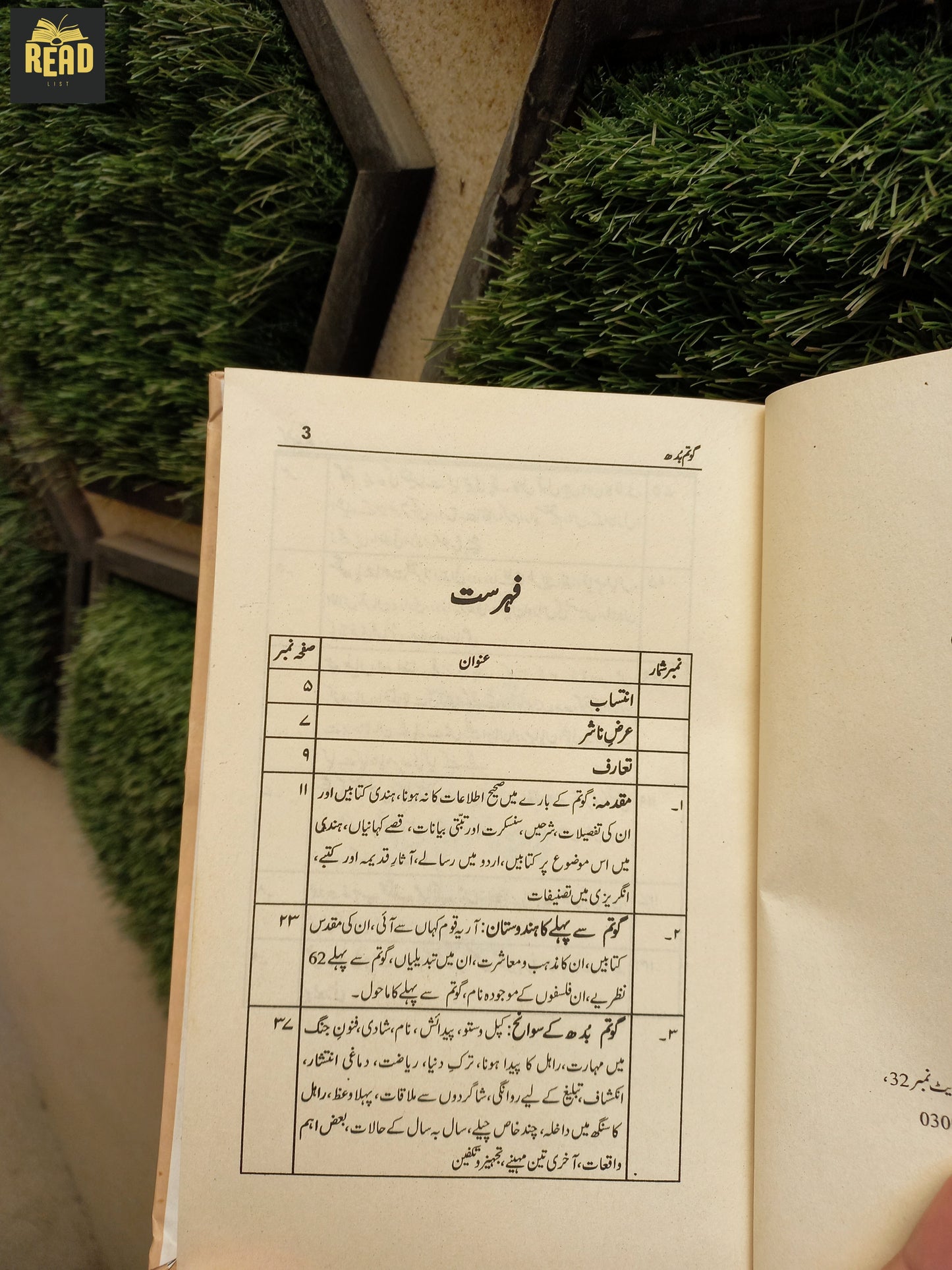Inside pages of Gautam Buddha Urdu book