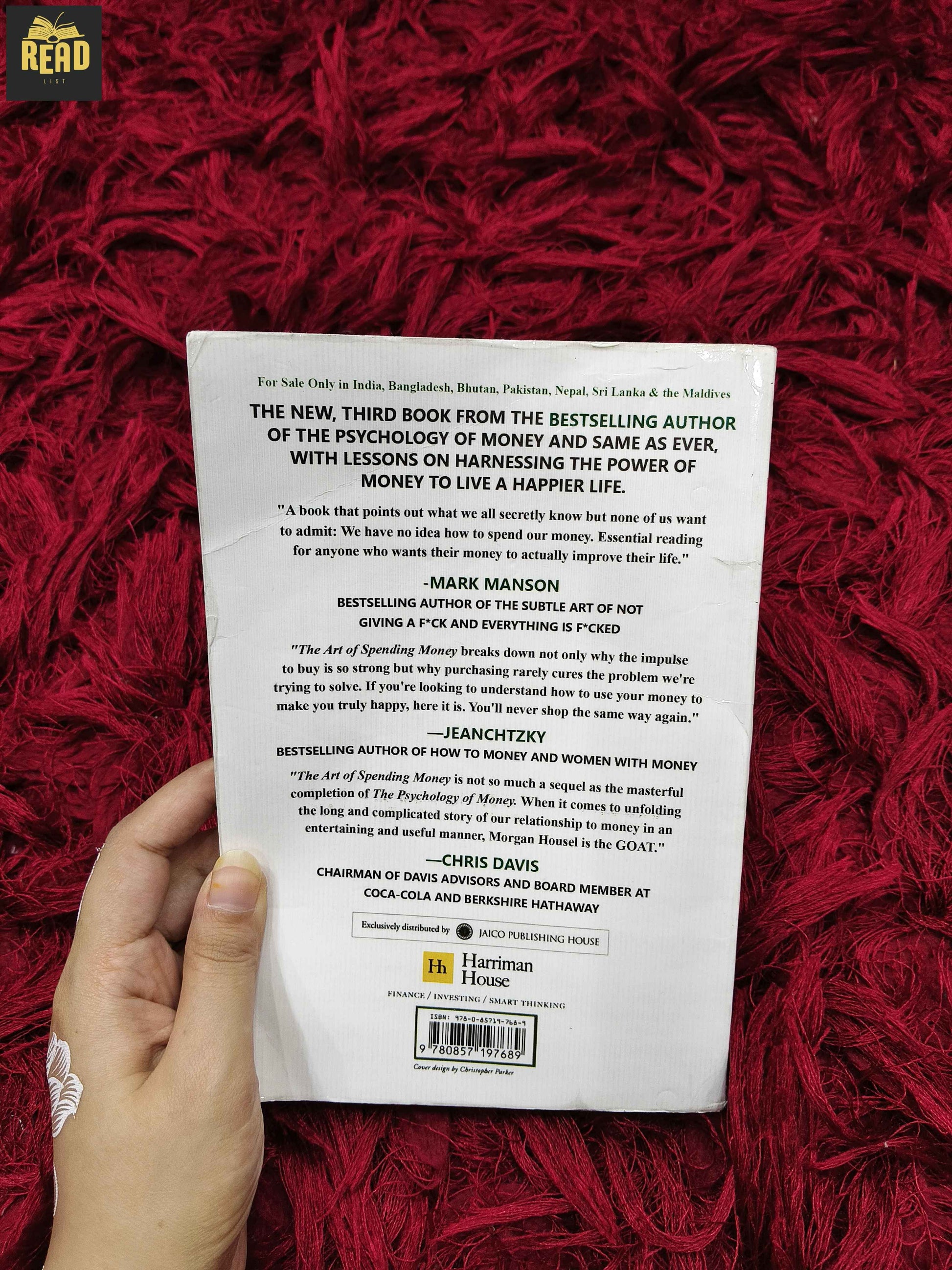 The Art of Spending Money by Morgan Housel back cover