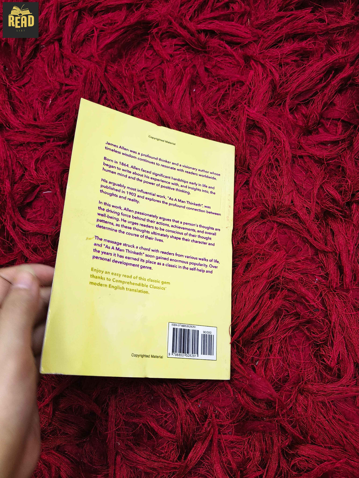 As a Man Thinketh by James Allen back cover
