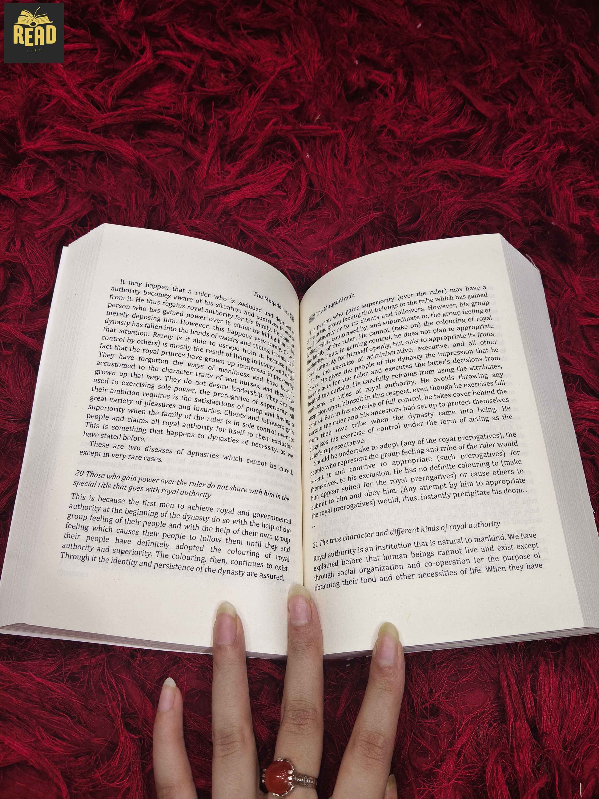 Inside pages of The Muqaddimah An Introduction to History by Ibn Khaldun