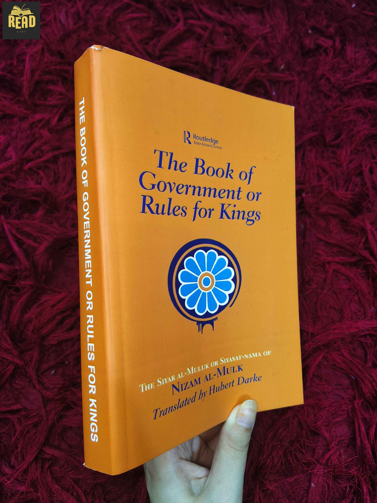 The Book of Government Rules for Kings by Nizam al-Mulk front cover