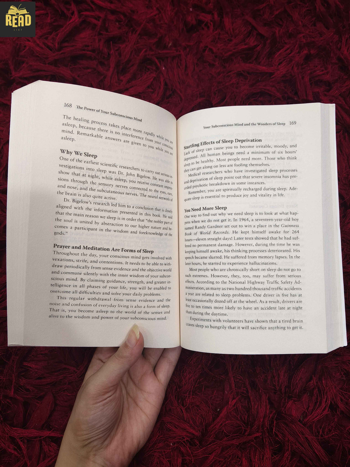 Inside pages of The Power of Your Subconscious Mind by Dr. Joseph Murphy
