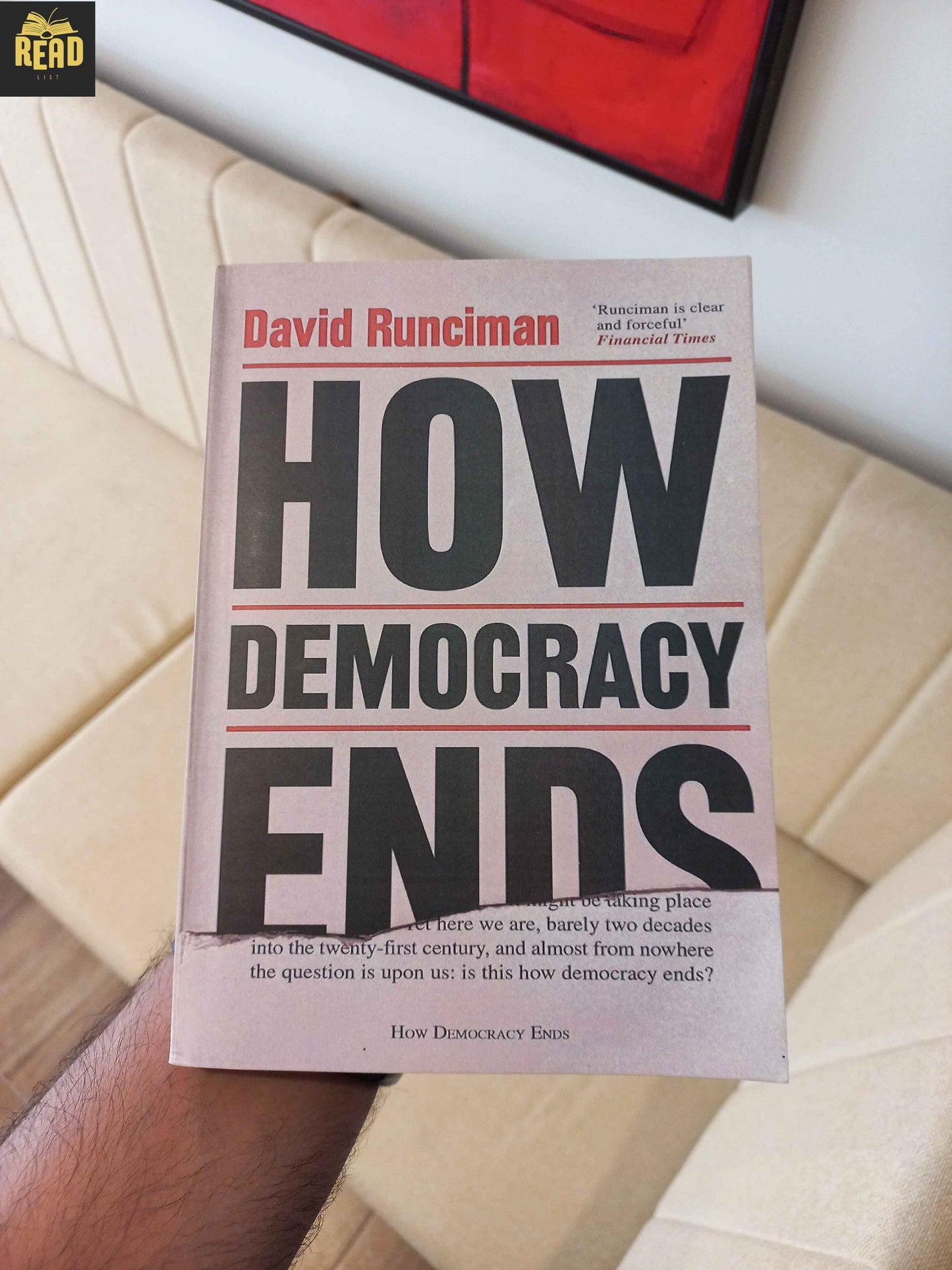 How Democracy Ends by David Runciman front cover