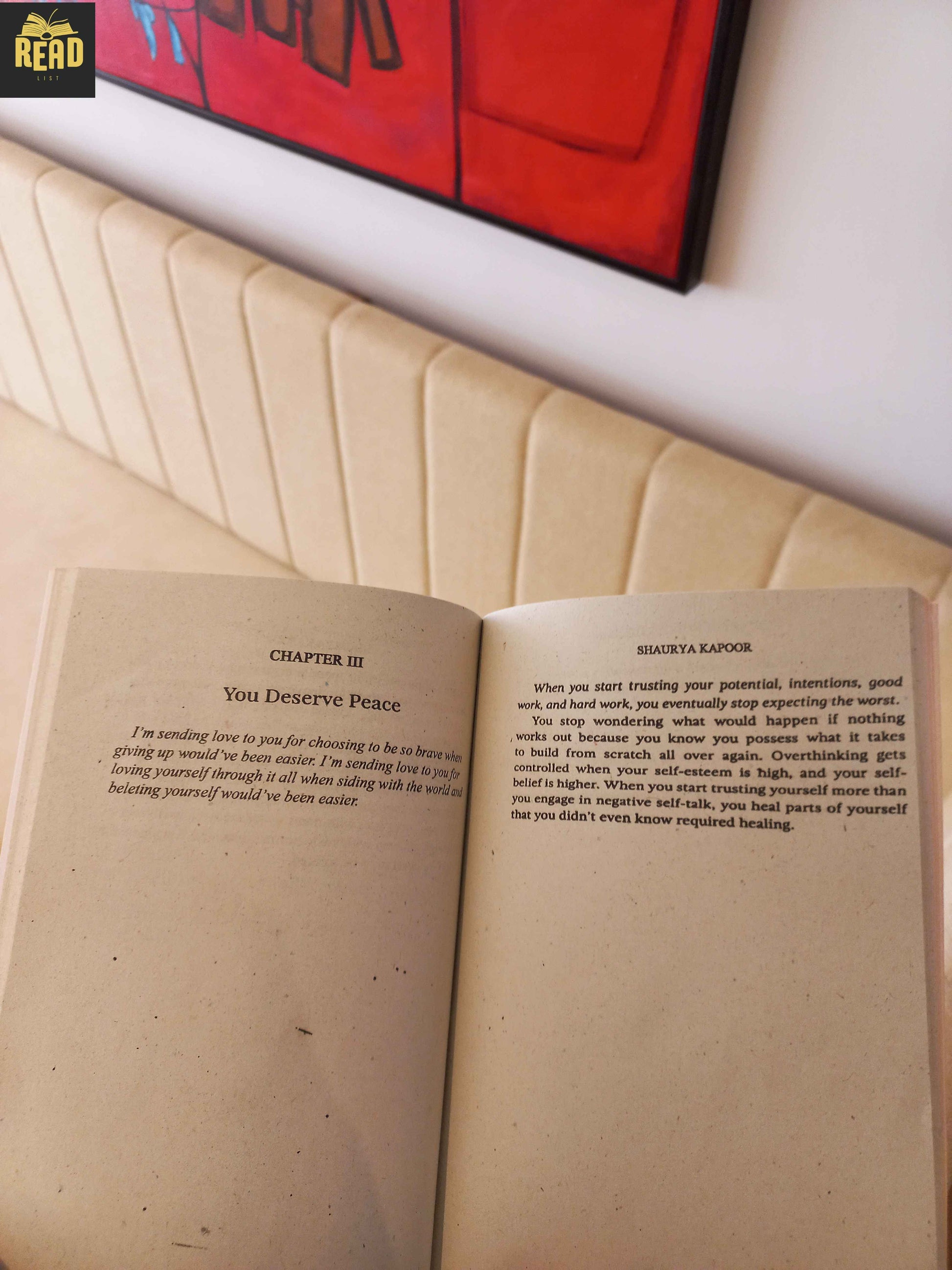 Inside pages of The Art of Not Overthinking by Shaurya Kapoor