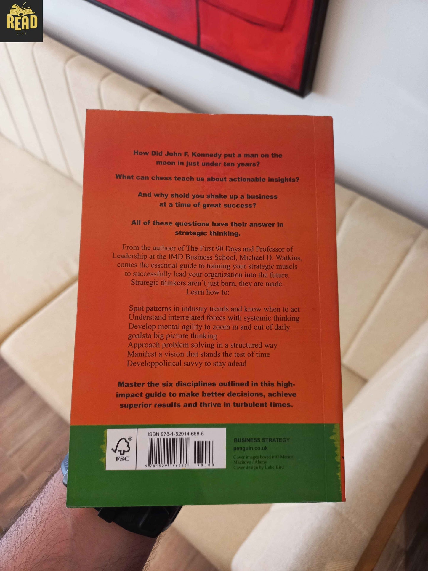 The Six Disciplines of Strategic Thinking by Michael D. Watkins back cover