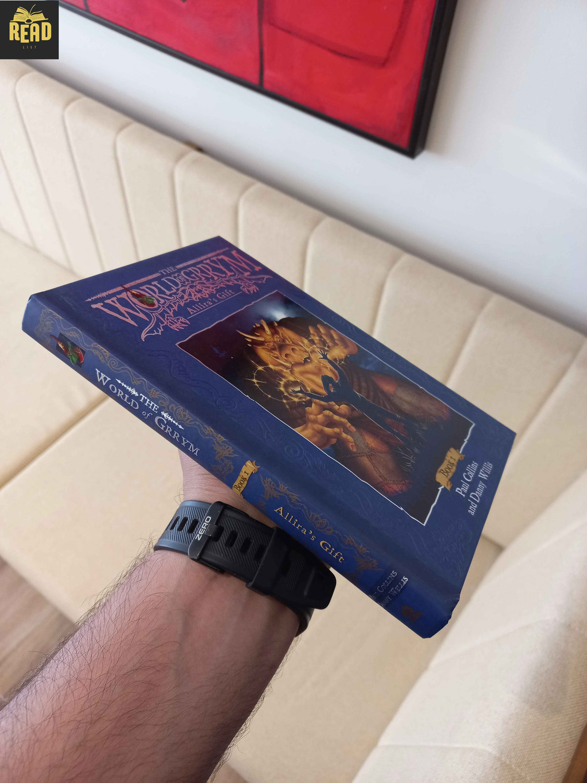 The World of Grrym Allira's Gift Book 1 by Paul Collins book spine