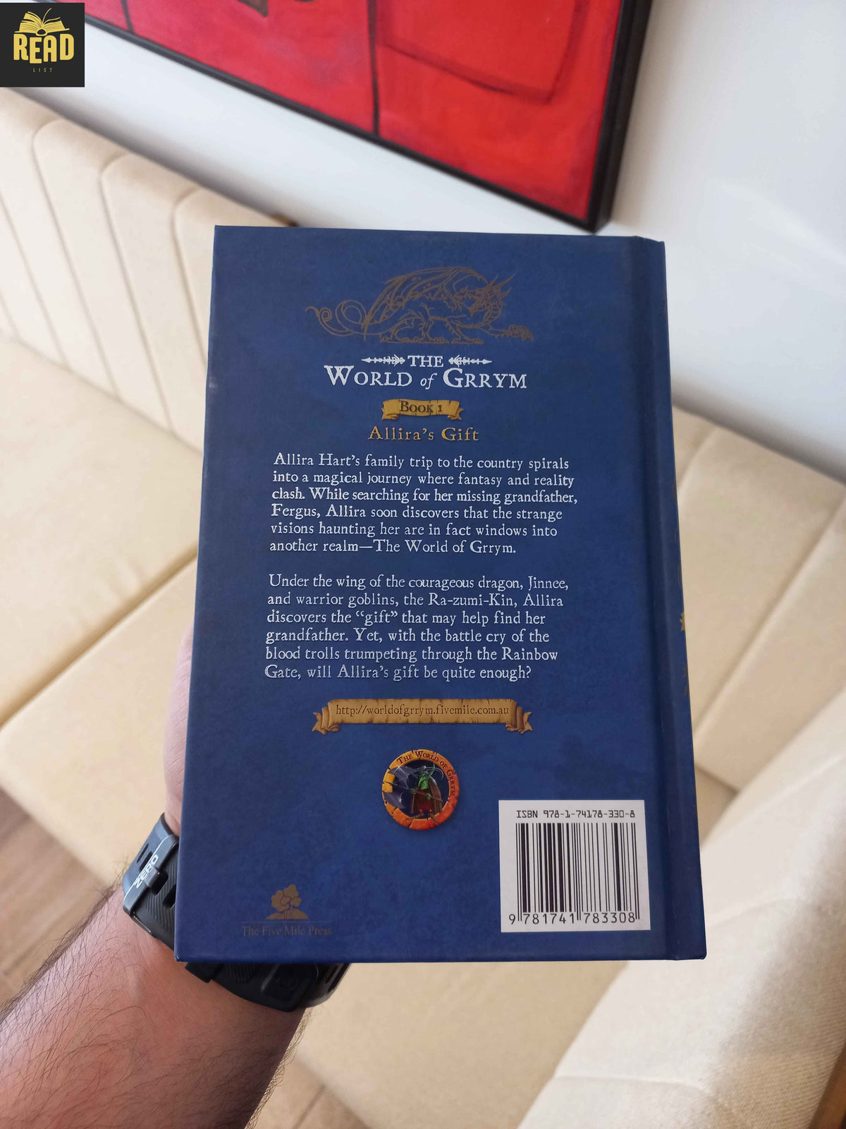 The World of Grrym Allira's Gift Book 1 by Paul Collins back cover