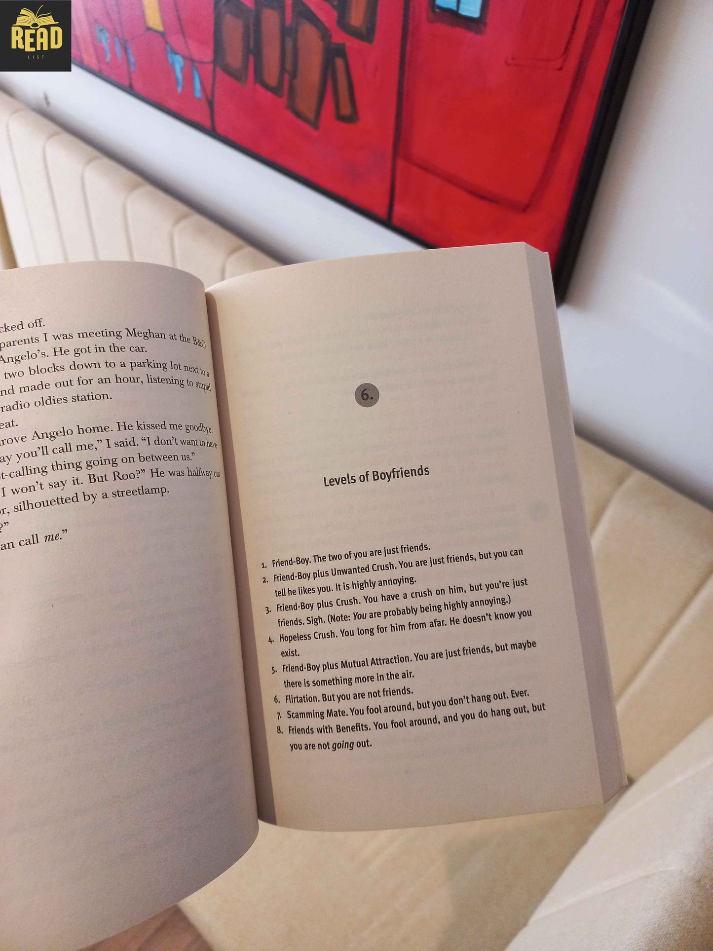 Inside pages of The Boy Book by E. Lockhart