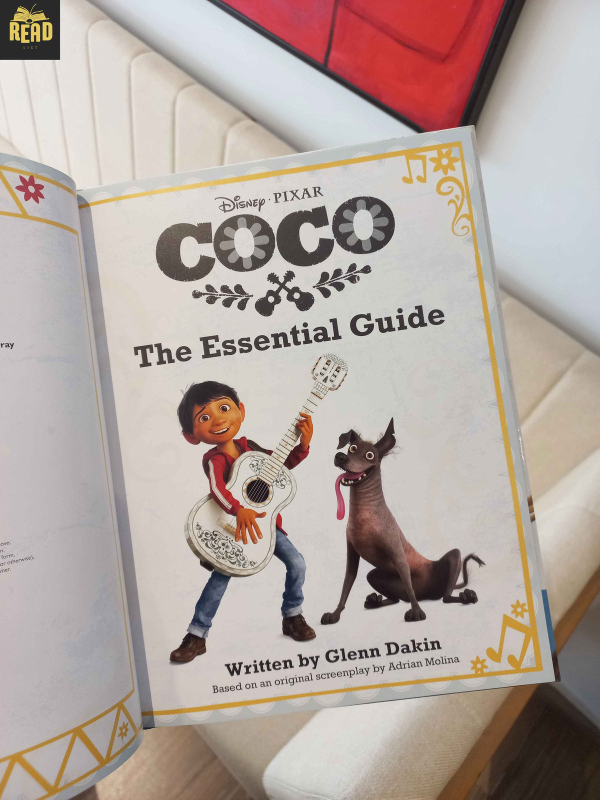 Inside pages of Disney Pixar Coco The Essential Guide