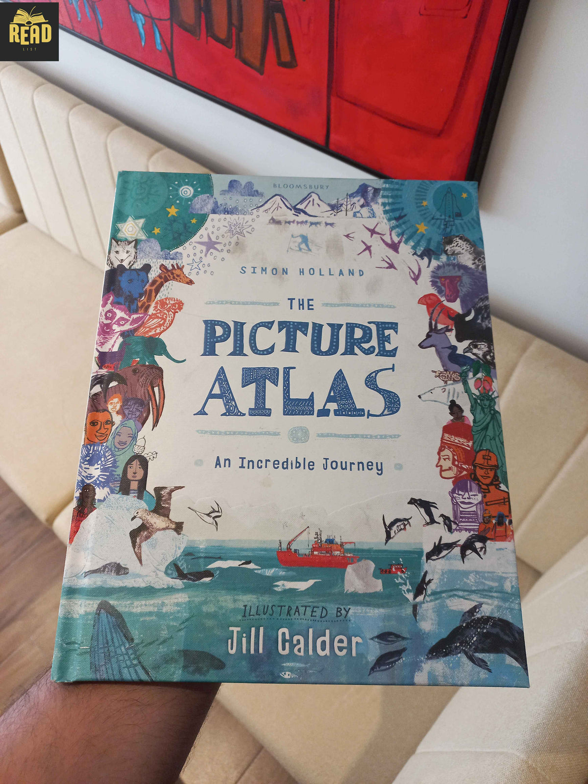 The Picture Atlas by Simon Holland illustrated by Jill Calder front cover