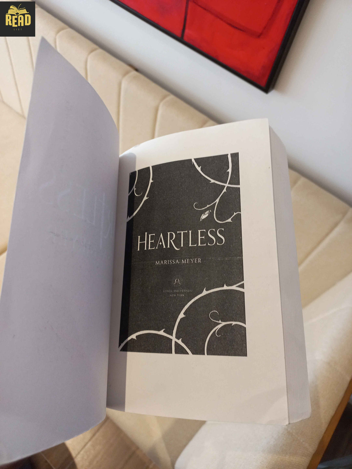 Inside pages of Heartless by Marissa Meyer