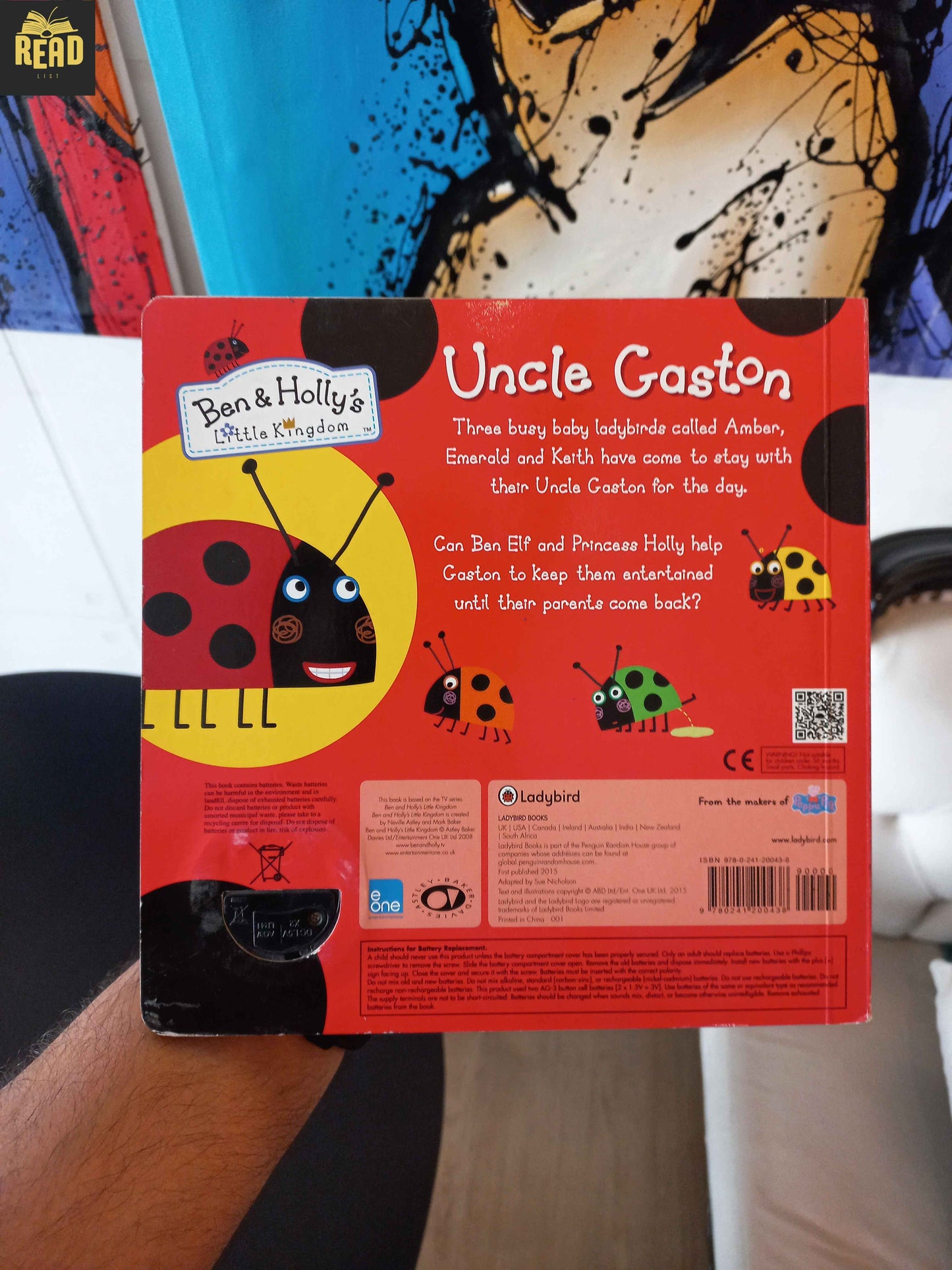 Uncle Gaston Ben & Holly's Little Kingdom Music Storybook back cover