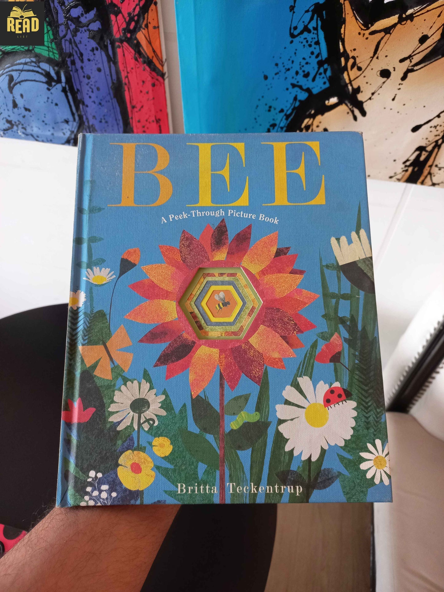 Bee A Peek-Through Picture Book by Britta Teckentrup front cover