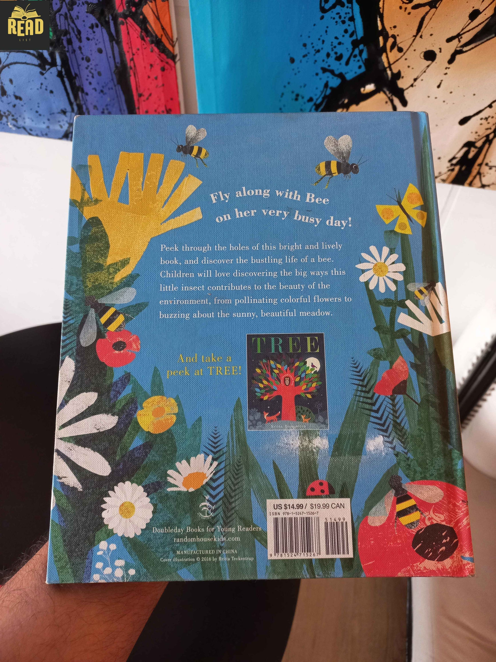 Bee A Peek-Through Picture Book by Britta Teckentrup back cover