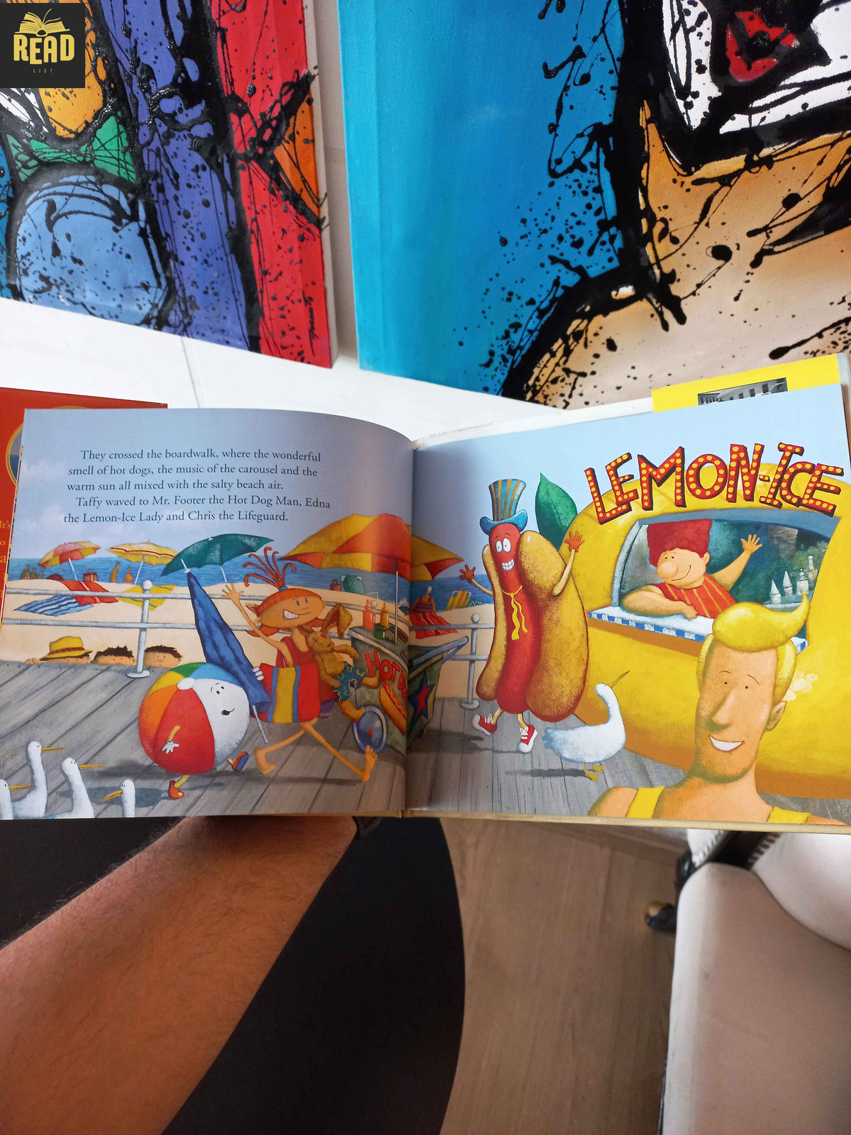 Inside pages of Yummy Summer Day by Michael Paraskevas