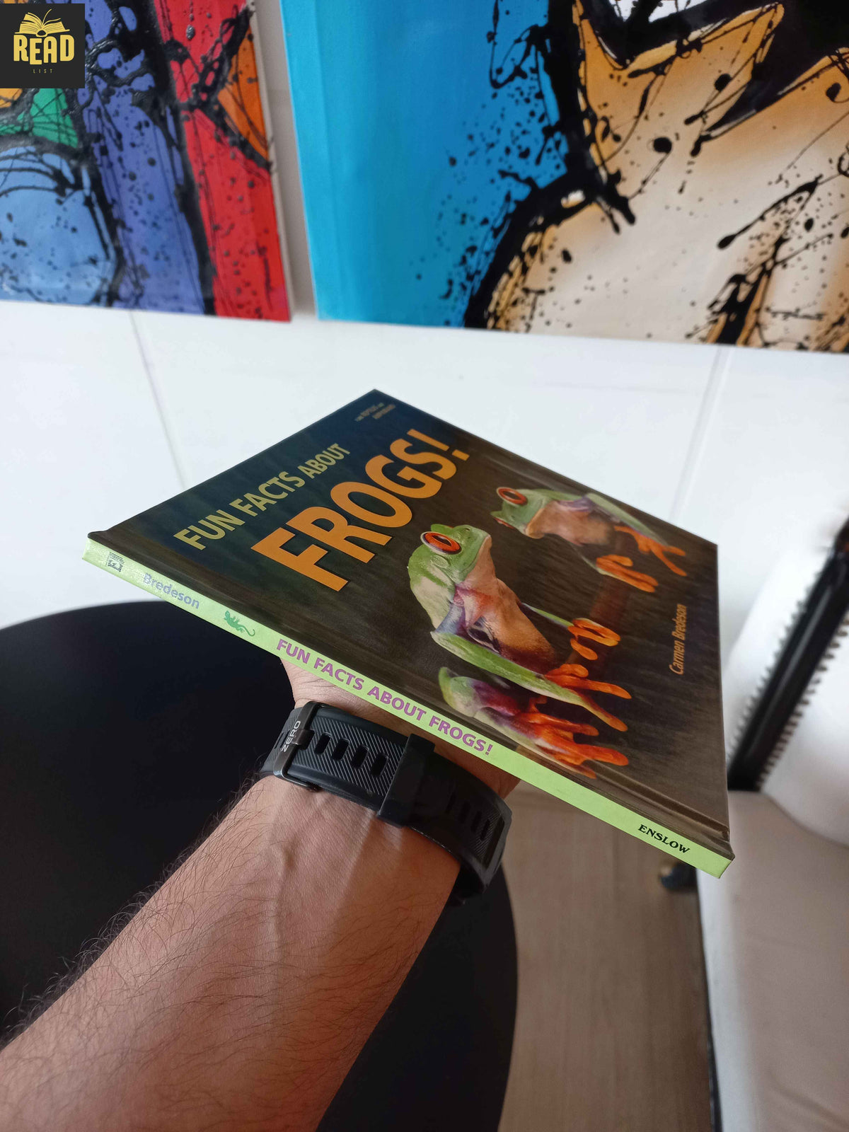 Fun Facts About Frogs! by Carmen Bredeson book spine