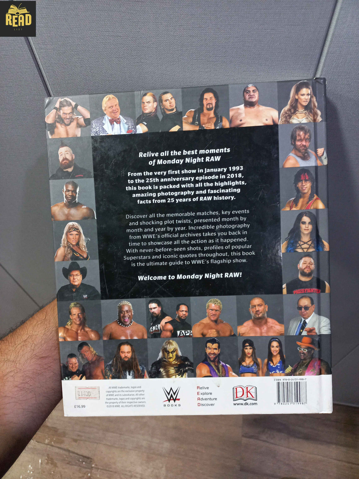 WWE RAW The First 25 Years back cover
