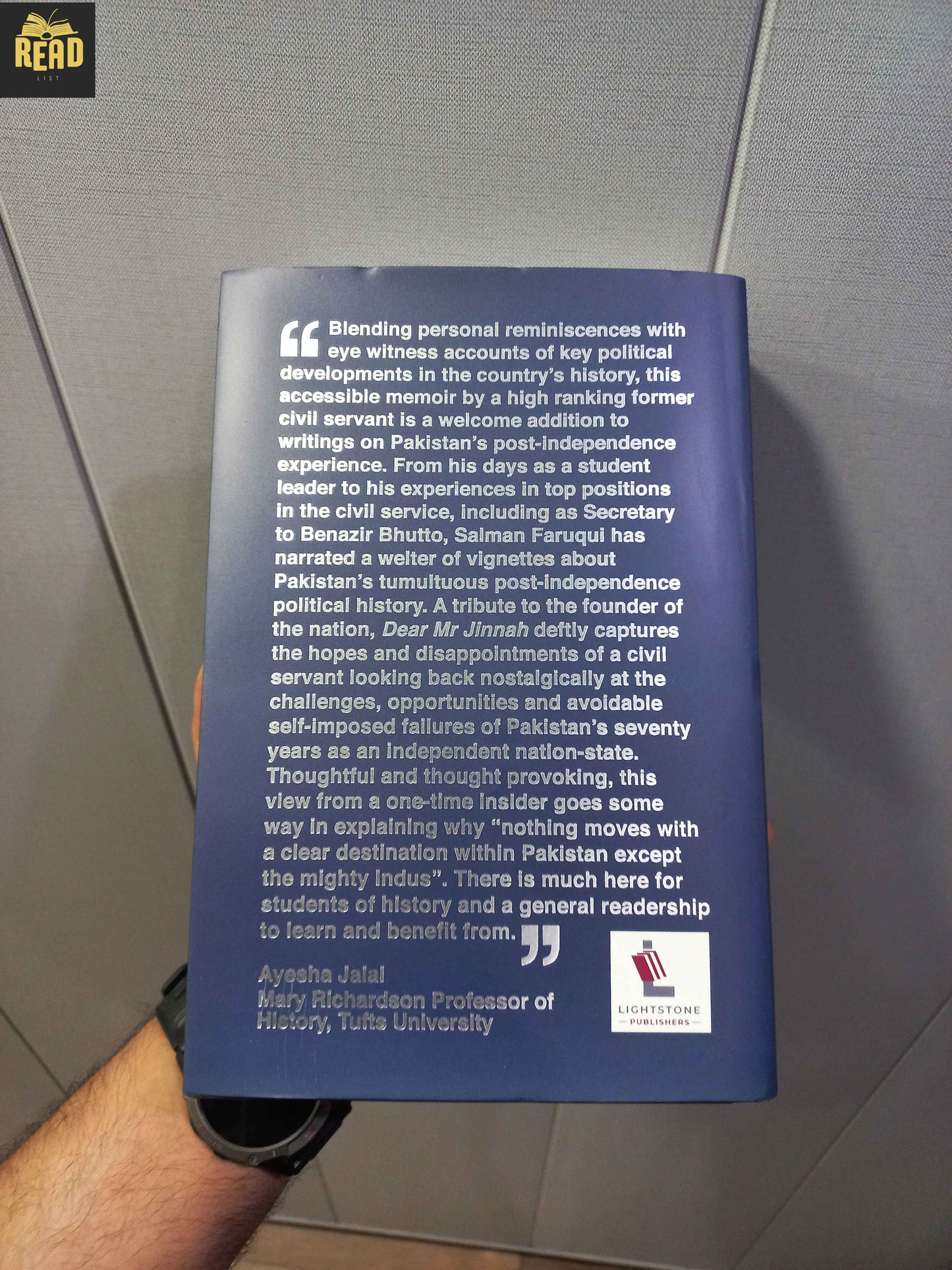 Dear Mr. Jinnah by Salman Faruqui back cover