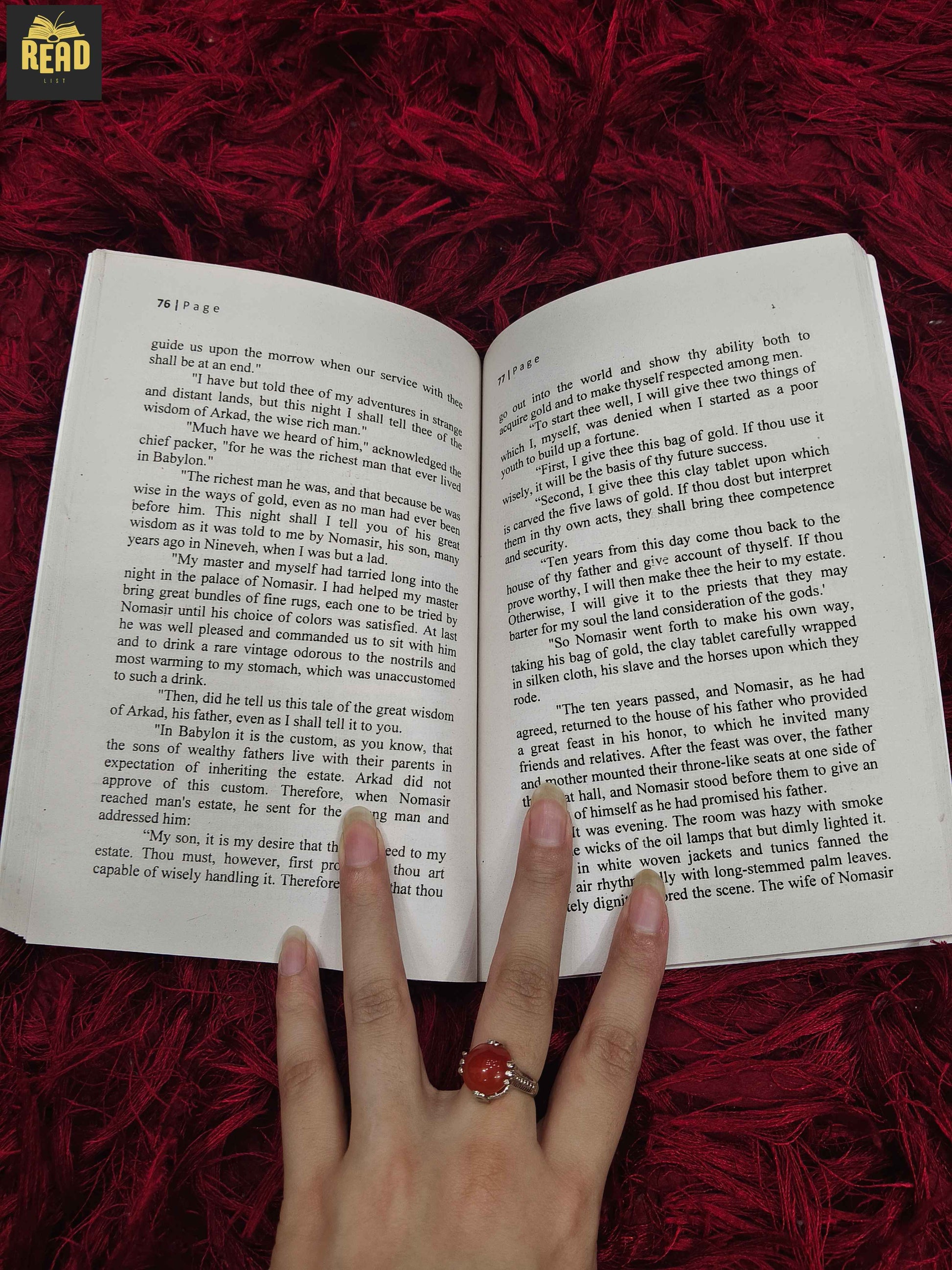 The Richest Man in Babylon by George S. Clason book inside pages
