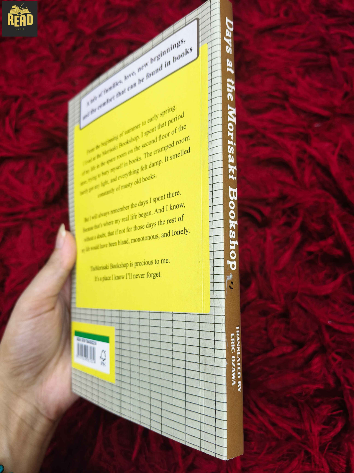 Spine of Days at the Morisaki Bookshop by Satoshi Yagisawa