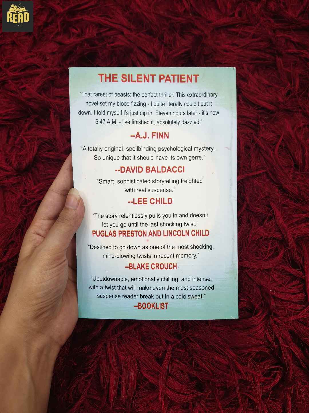 The Silent Patient by Alex Michaelides book back cover
