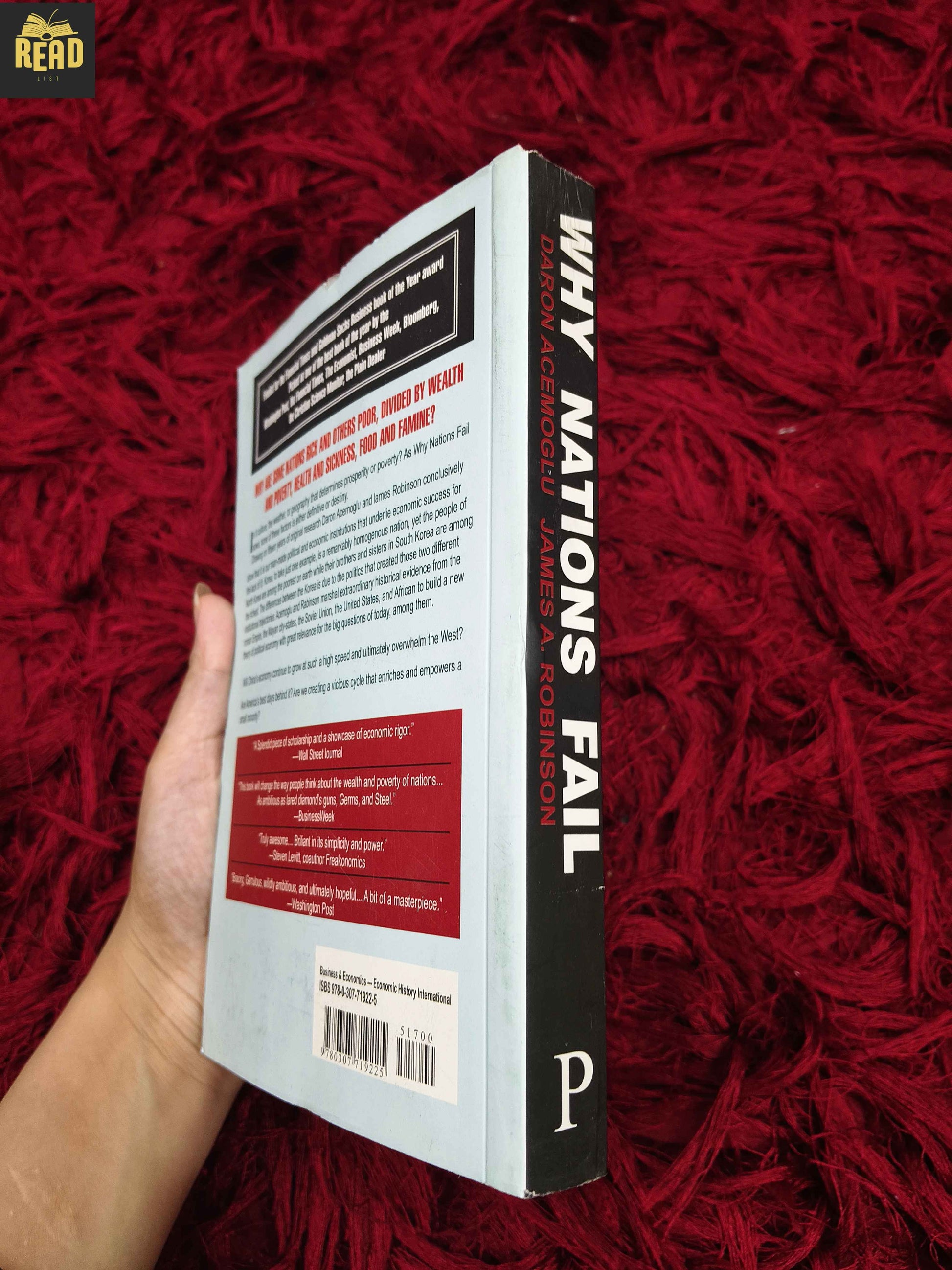 Why Nations Fail by Daron Acemoglu and James Robinson book spine
