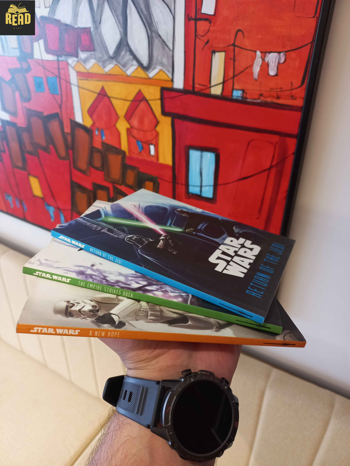 Star Wars Original Trilogy 3 book set spines