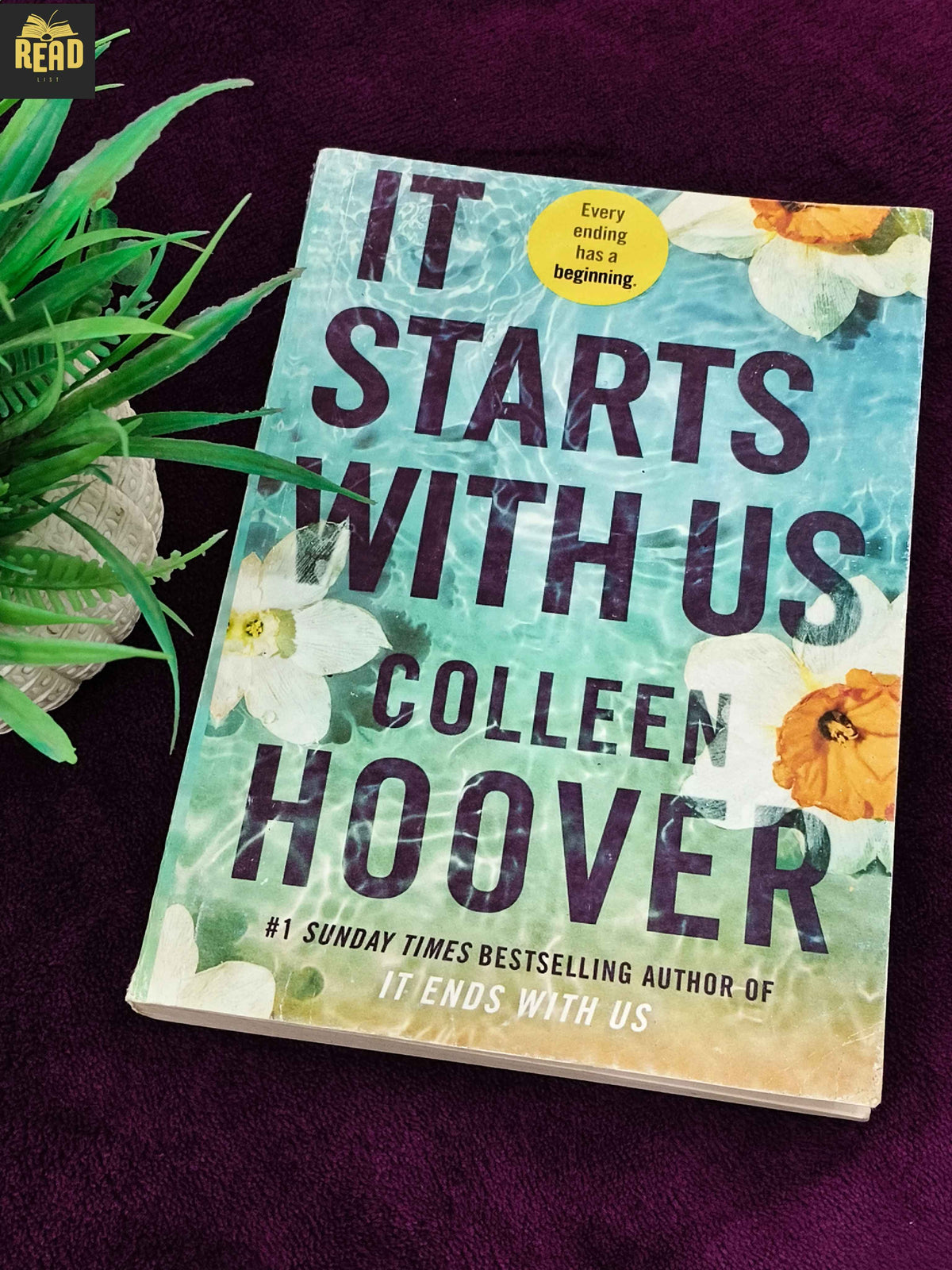 It Starts with Us by Colleen Hoover romance novel front cover
