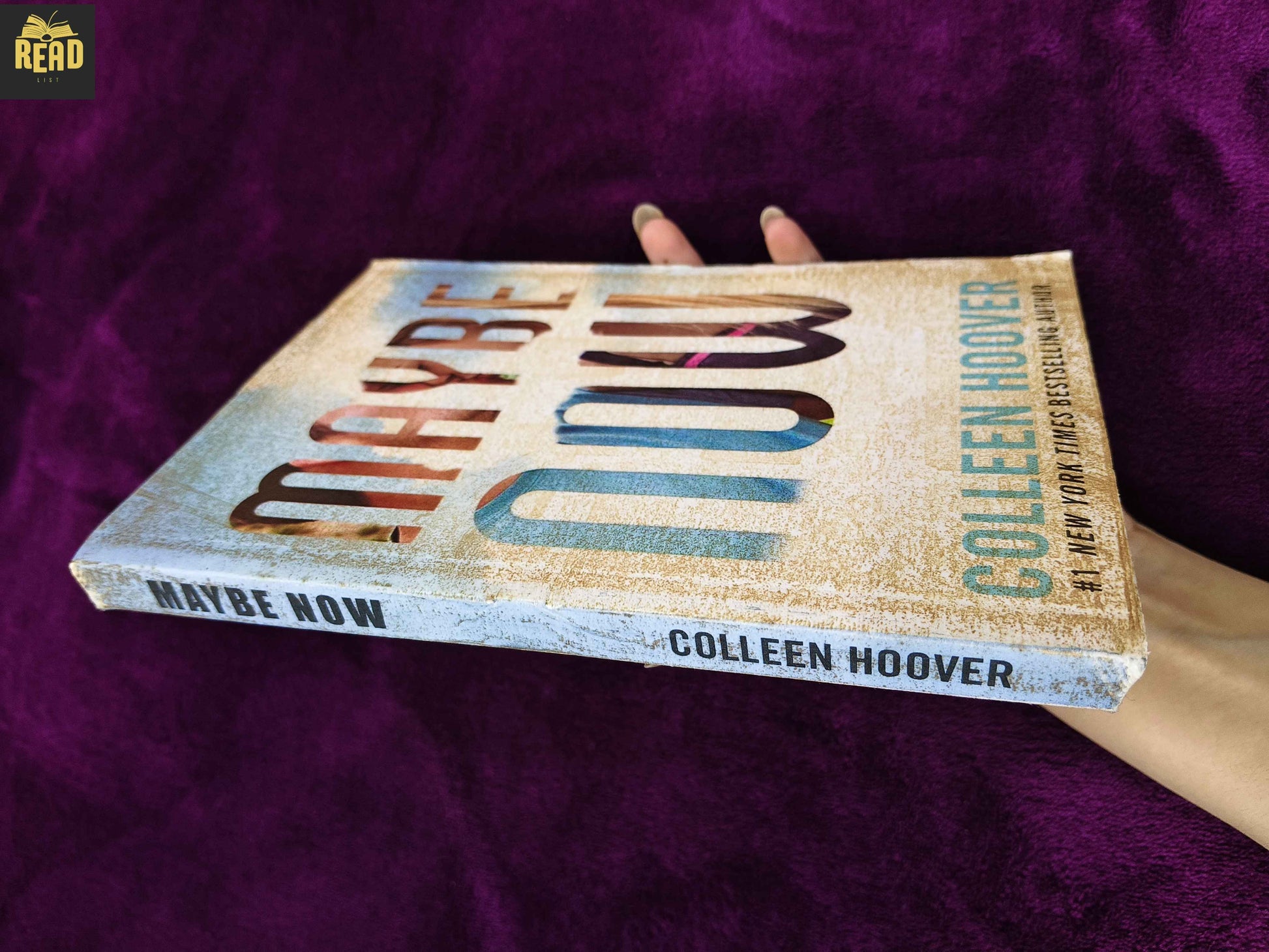 Maybe Now by Colleen Hoover romance novel spine