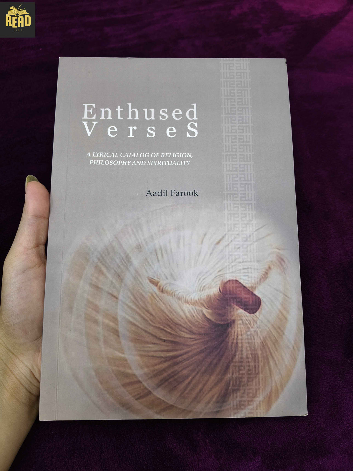 Enthused Verses by Aadil Farook poetry book front cover