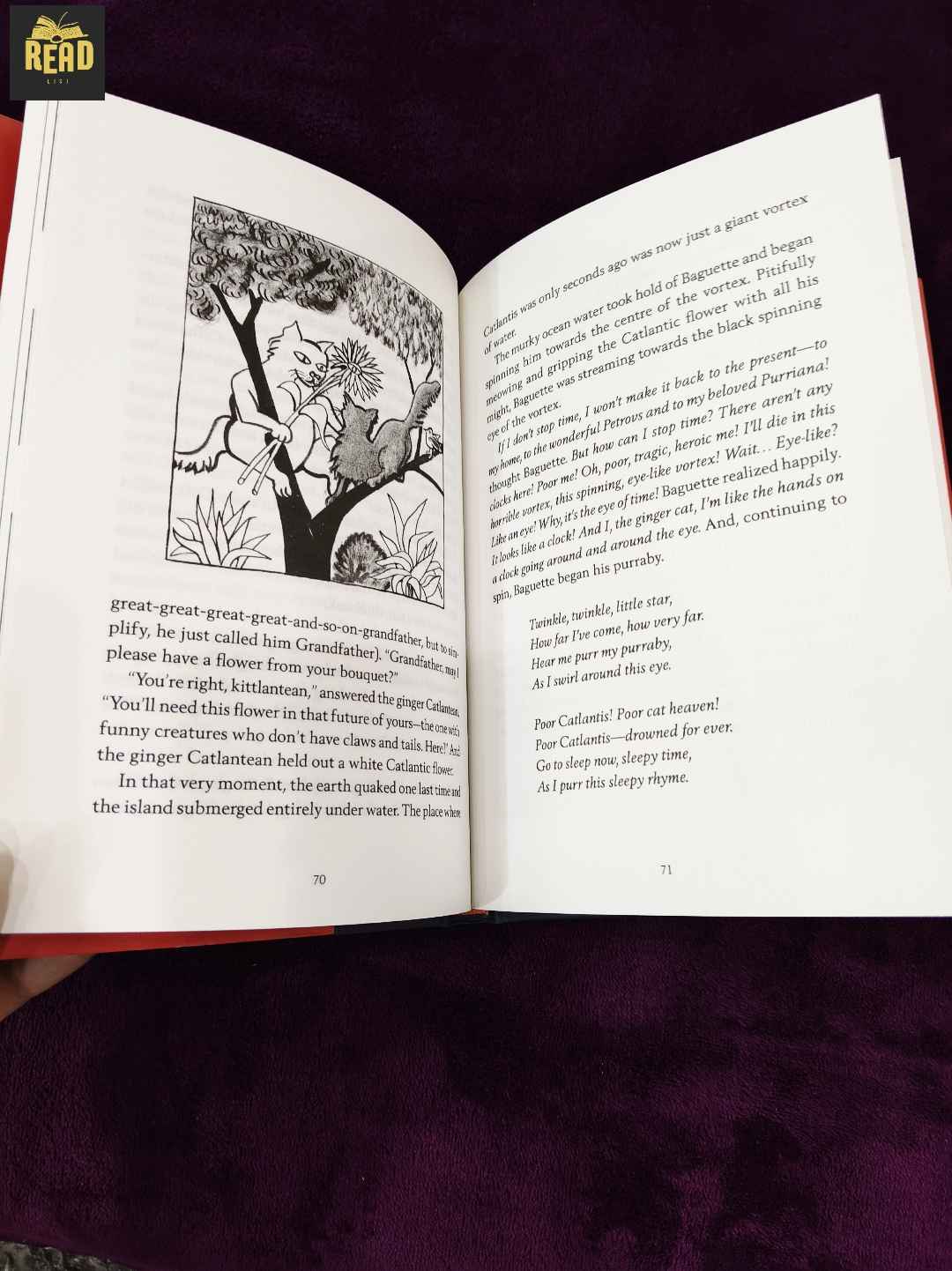 Catlantis by Anna Starobinets children's fantasy book inside pages