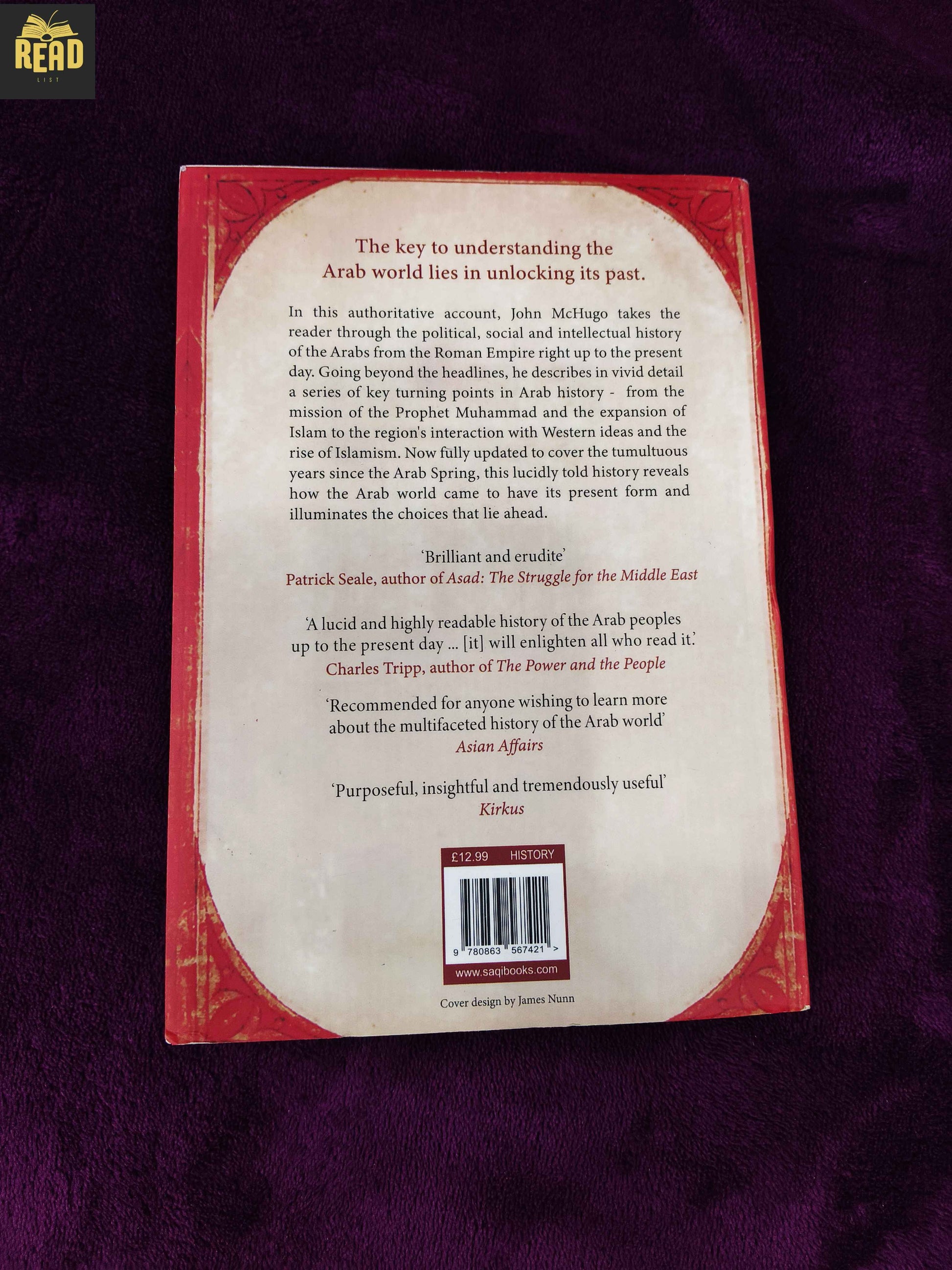 A Concise History of the Arabs by John McHugo history book back cover