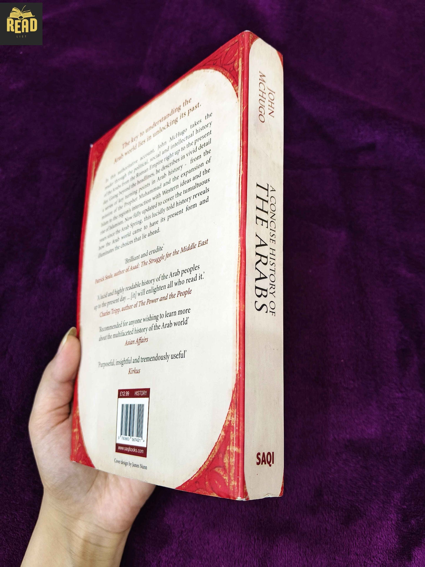 A Concise History of the Arabs by John McHugo book spine