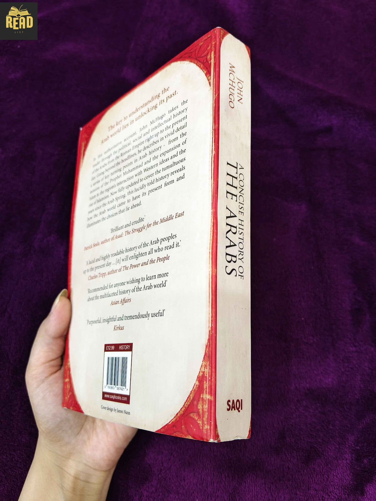 A Concise History of the Arabs by John McHugo book spine