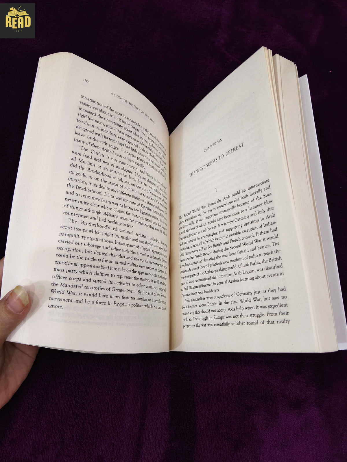 A Concise History of the Arabs by John McHugo history book inside pages