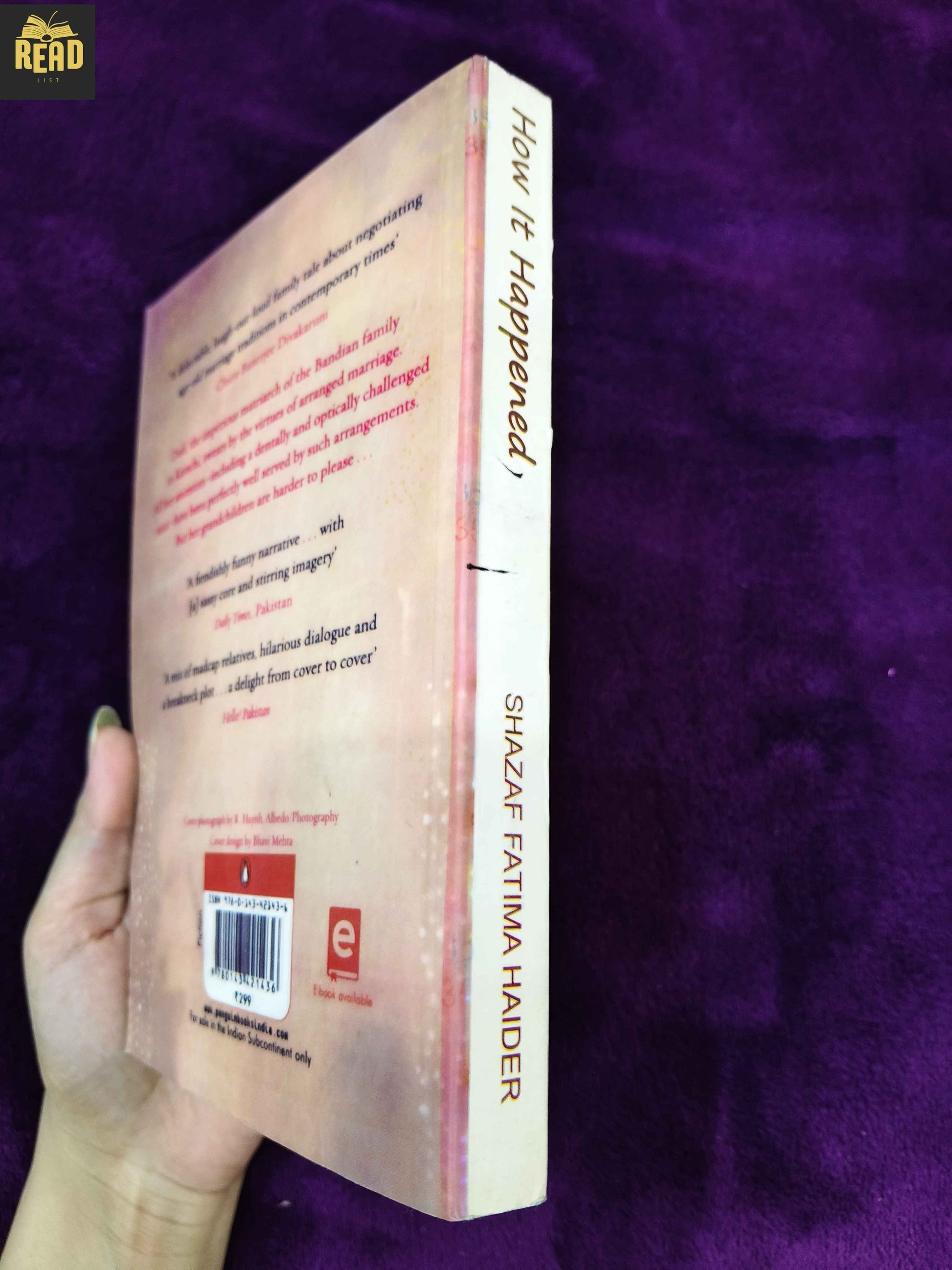 How It Happened by Shazaf Fatima Haider book spine