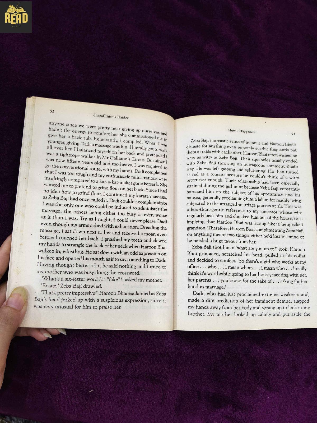 How It Happened by Shazaf Fatima Haider novel inside pages